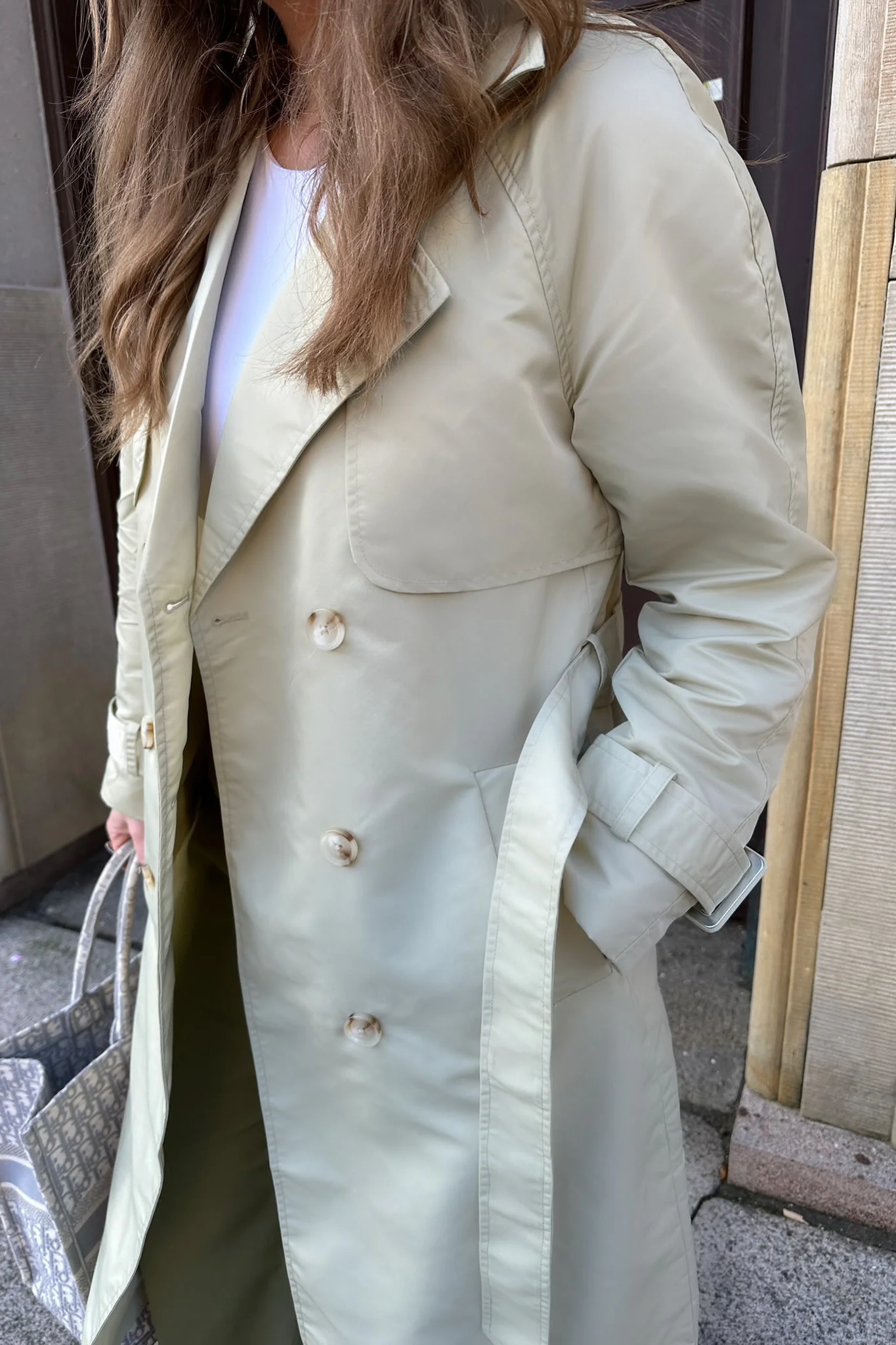 SNNeco LS Trenchcoat Nylon - Birch - Image 4