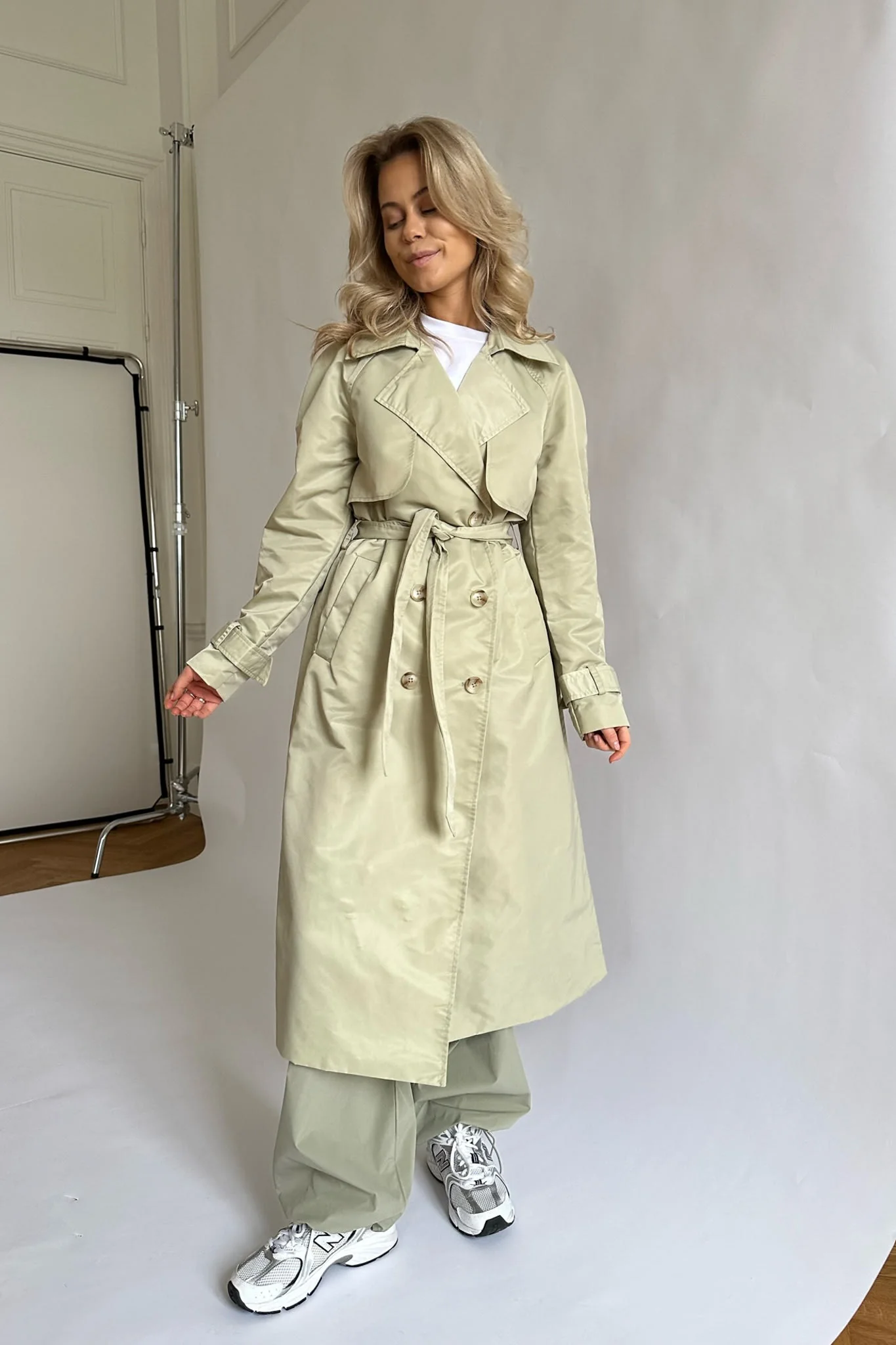SNNeco LS Trenchcoat Nylon - Birch - Image 6