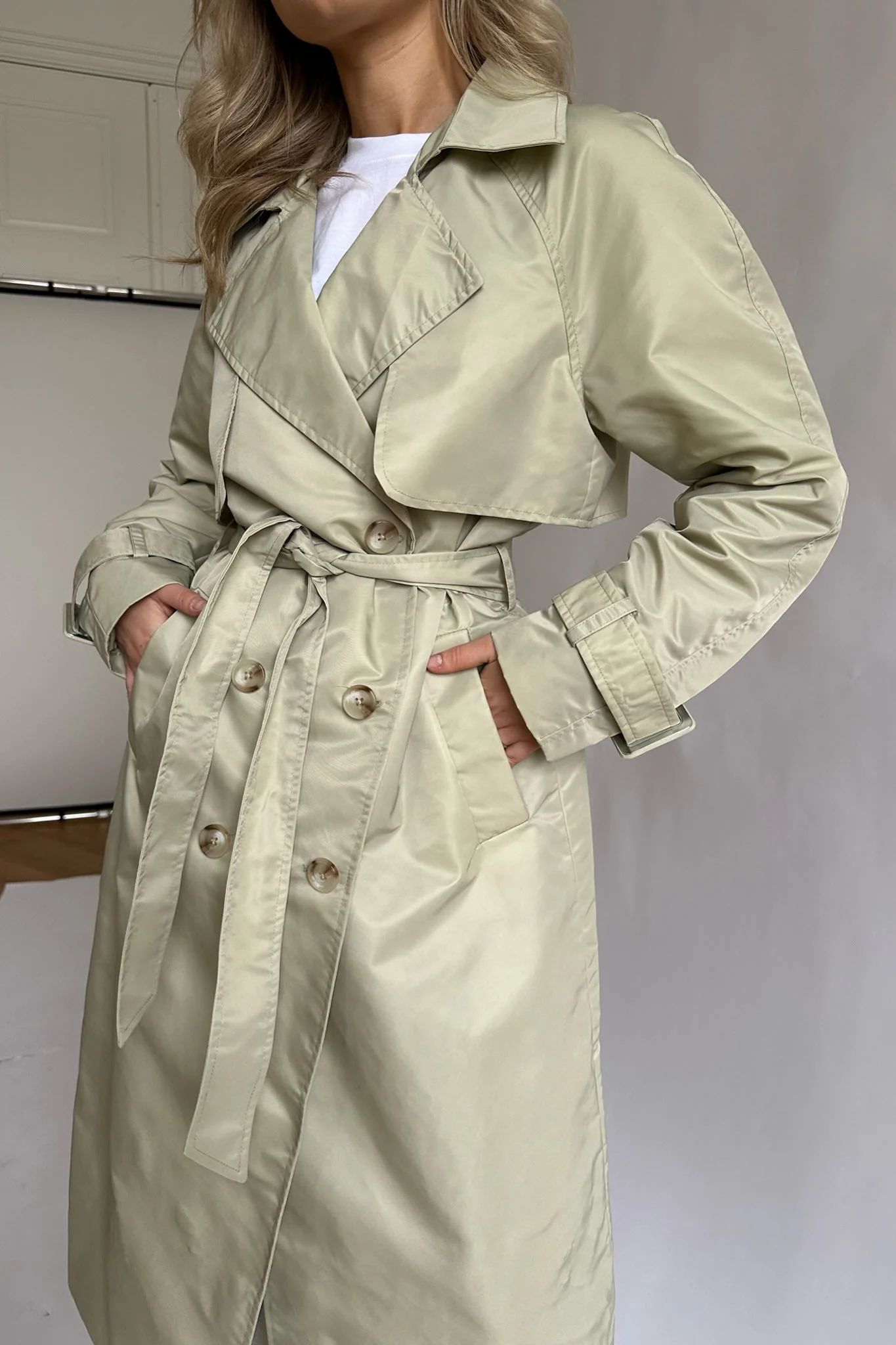 SNNeco LS Trenchcoat Nylon - Birch - Image 8