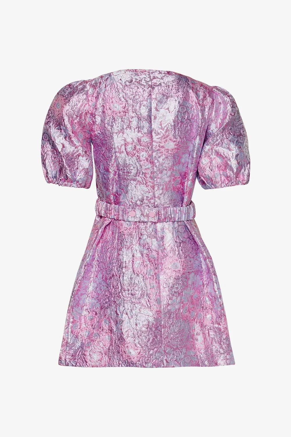 Noella Neva Jacquard Belt Dress - Lilac Jacquard - Image 5