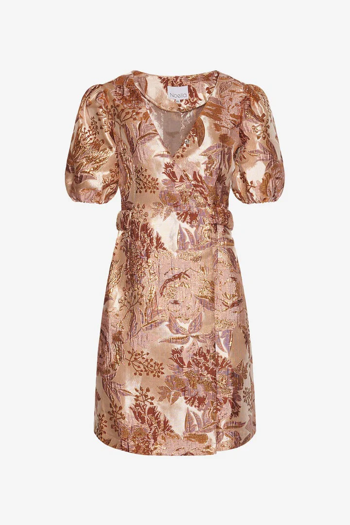 Noella Neva Belt Dress - Dark Rose Mix - Image 5