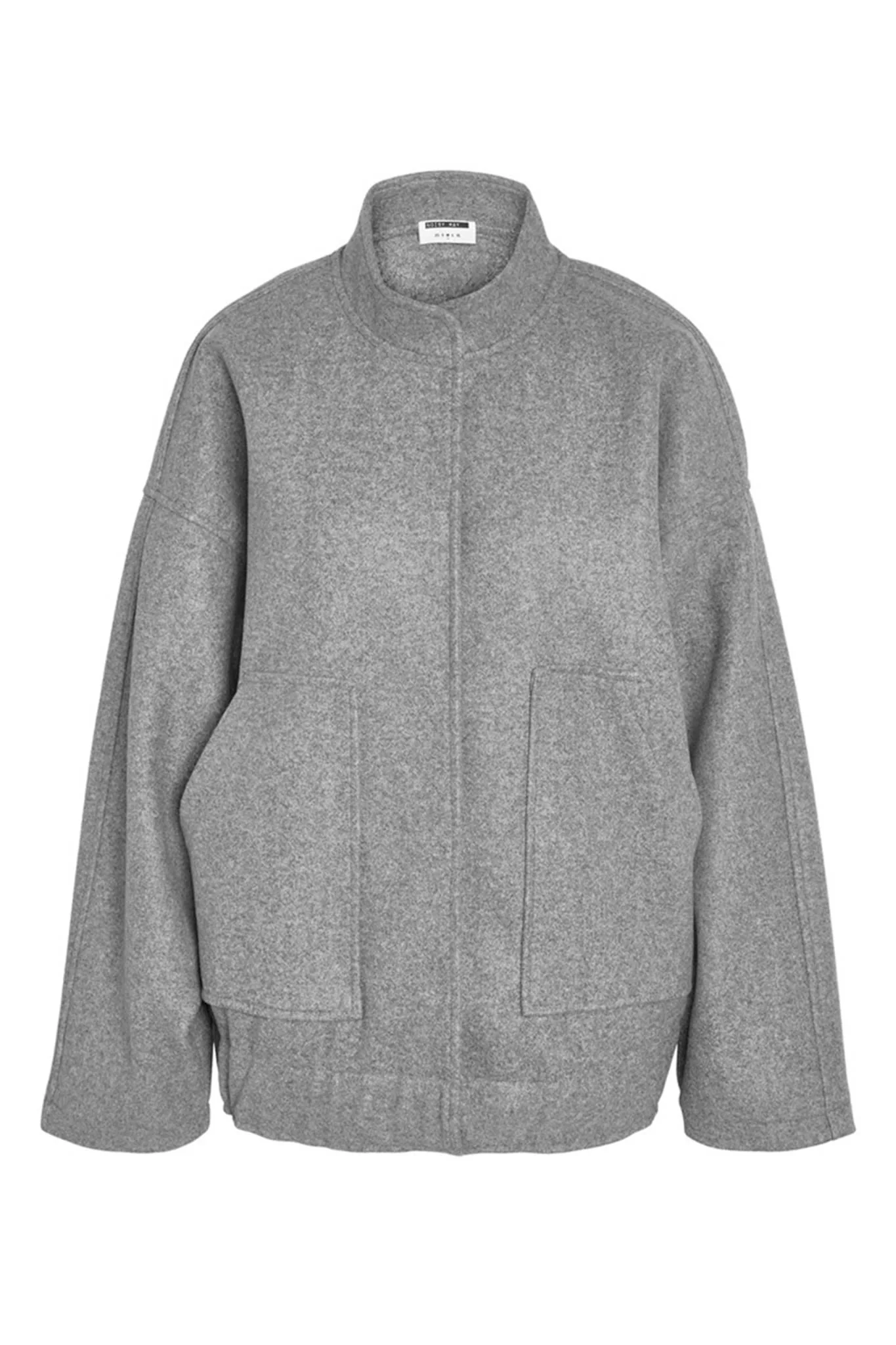 NMHalston LS Bomber Jacket - Light Grey Melange - Image 4