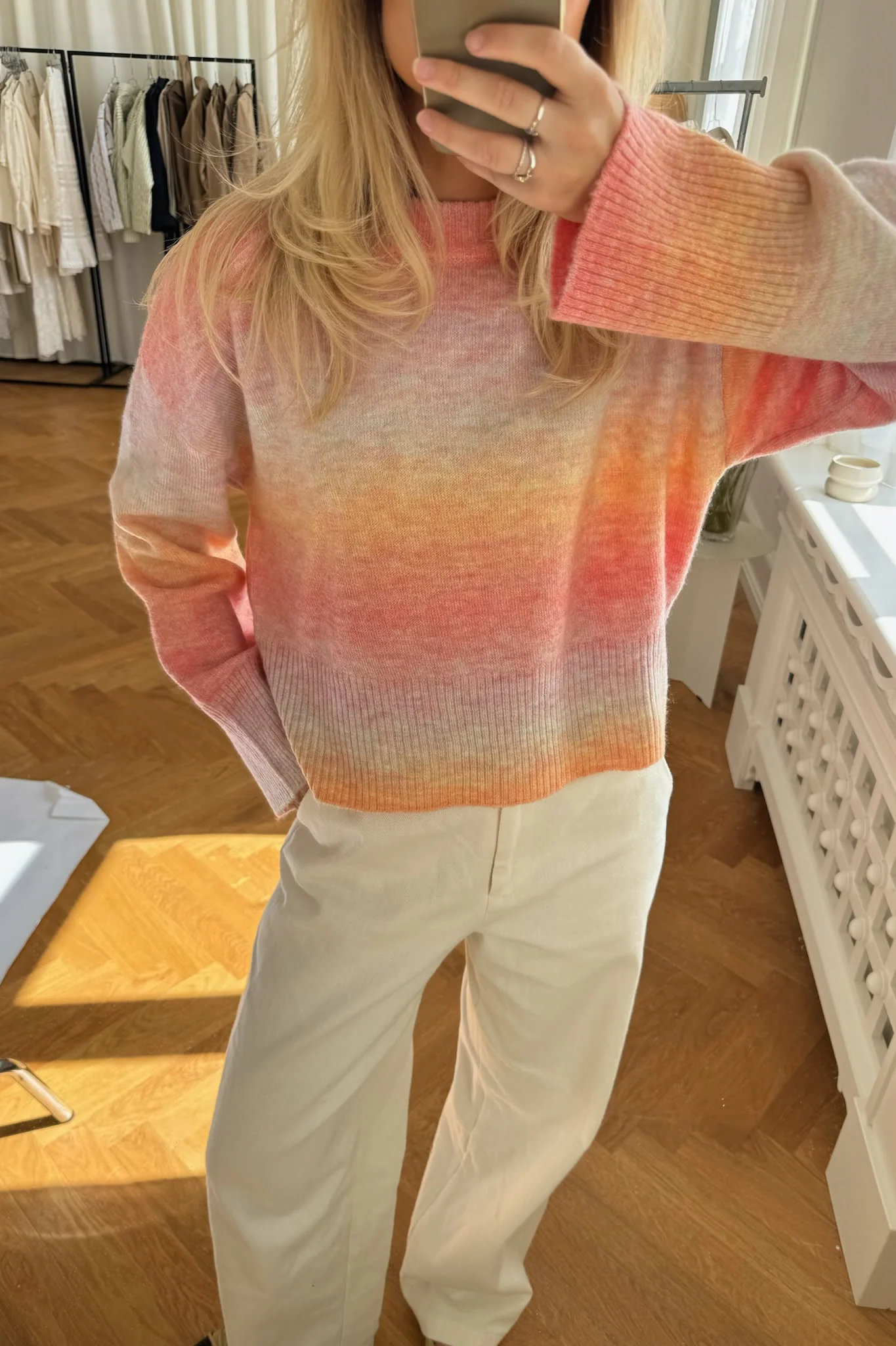 NMLiva LS ONeck Knit - Flamingo Pink - Image 2