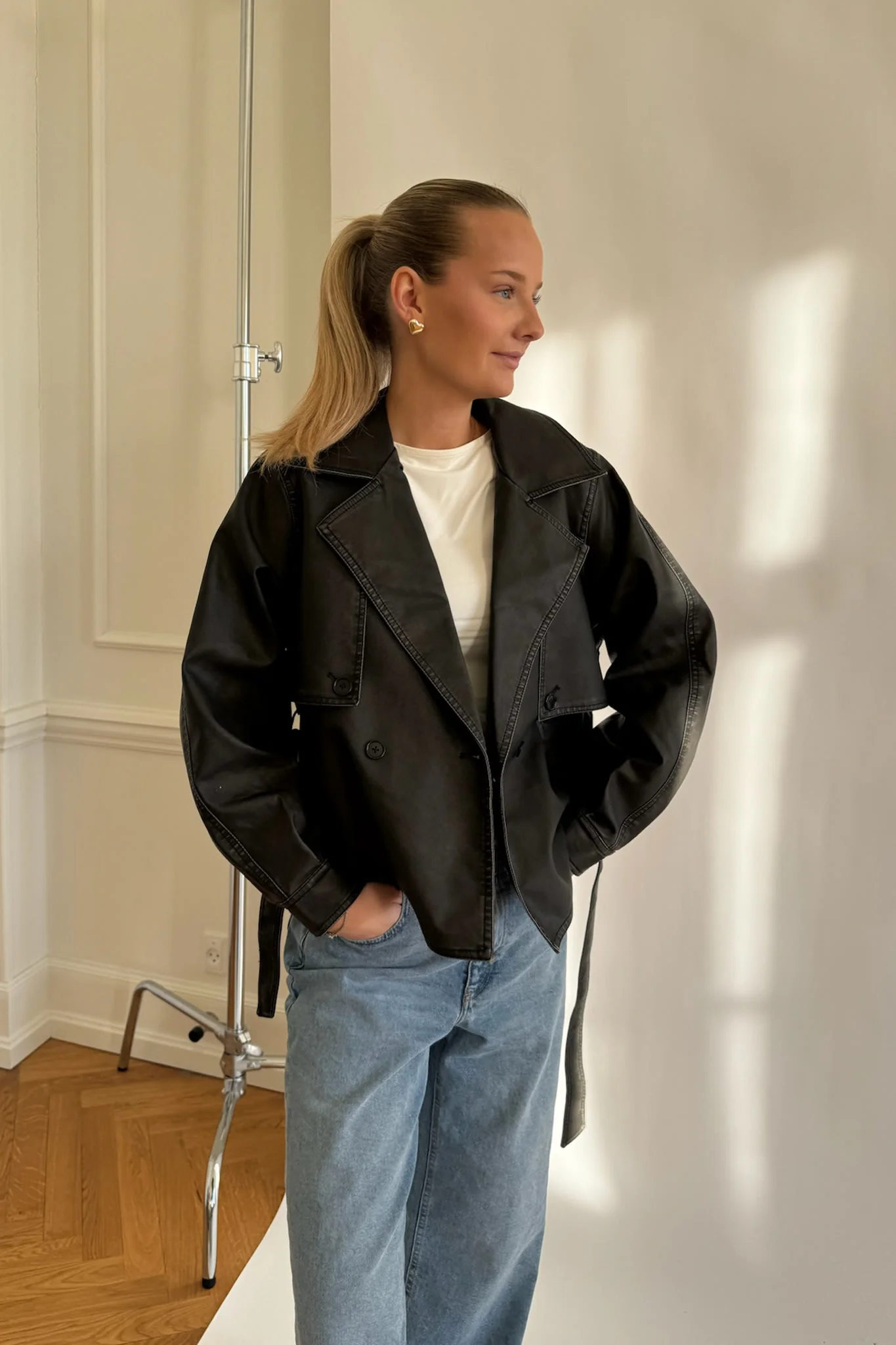 NMRomy LS PU Jacket - Black - Image 3