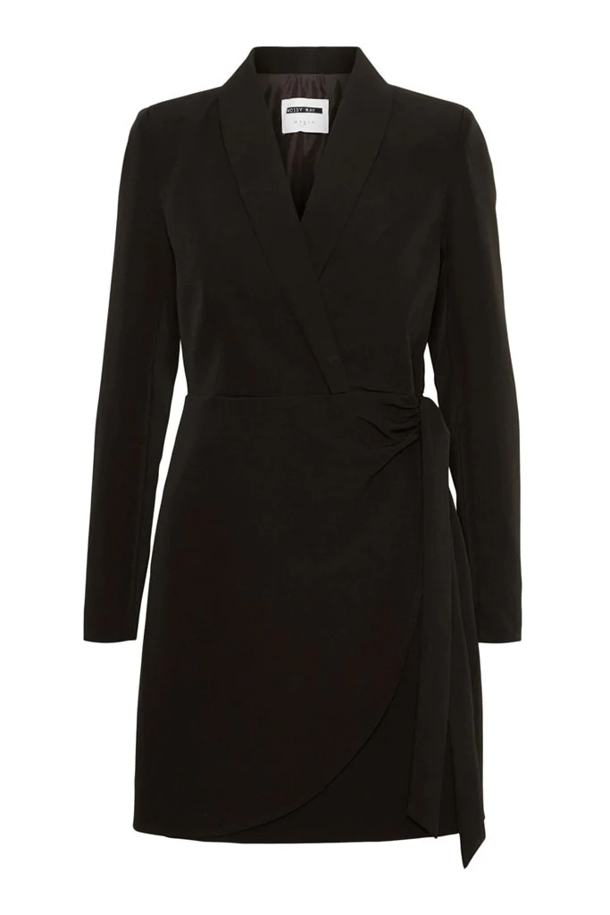 NMVincent LS Wrap Effect Dress - Black - Image 8