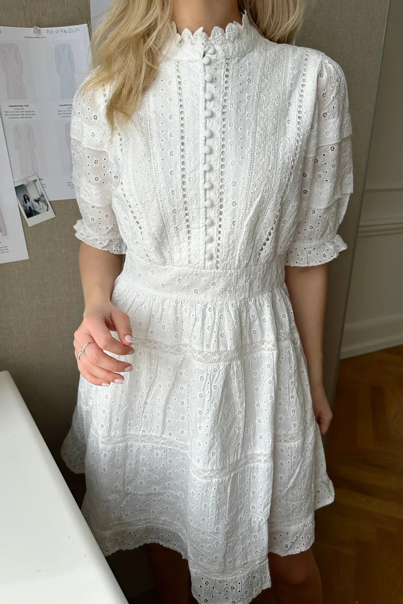VMNonnie SS Short Dress - Snow White - Image 2