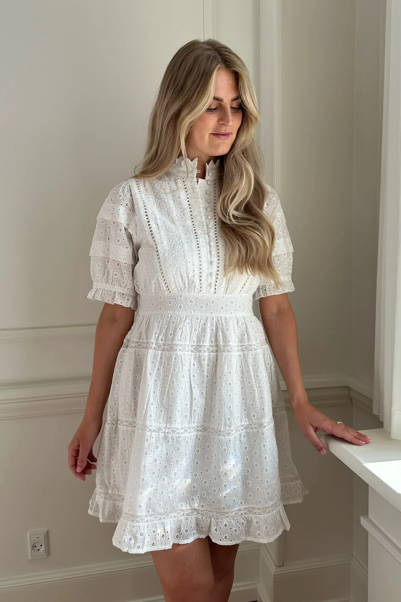 VMNonnie SS Short Dress - Snow White - Image 4