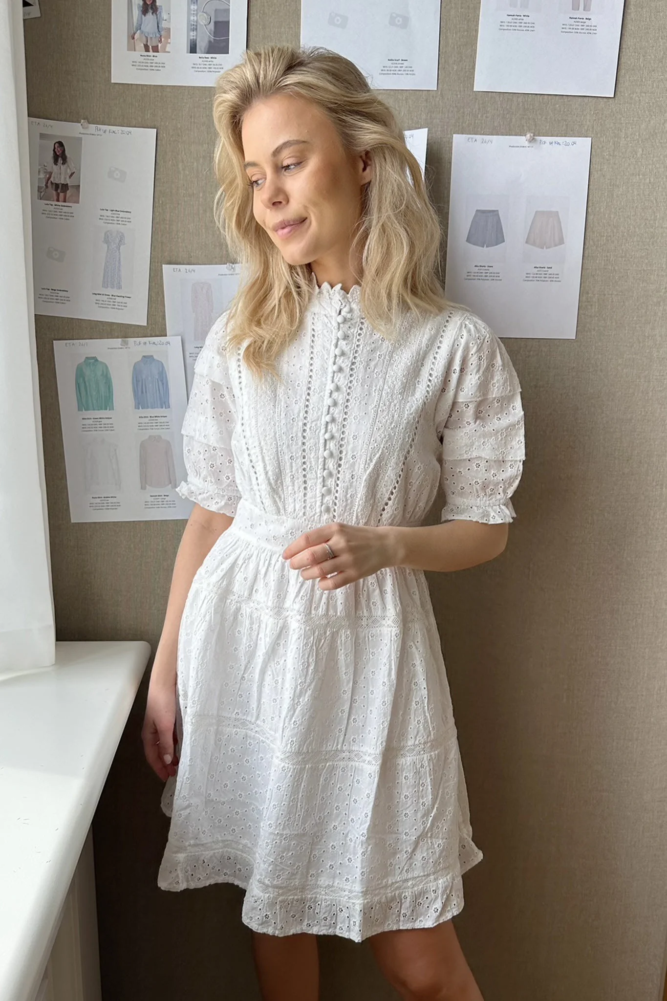 VMNonnie SS Short Dress - Snow White - Image 5