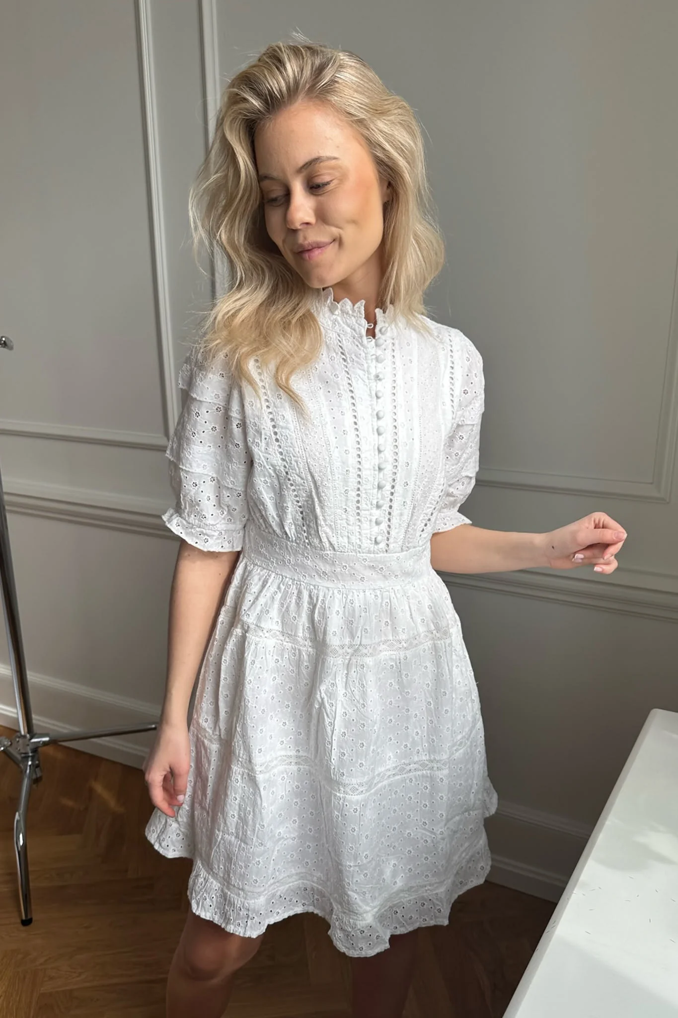 VMNonnie SS Short Dress - Snow White - Image 6