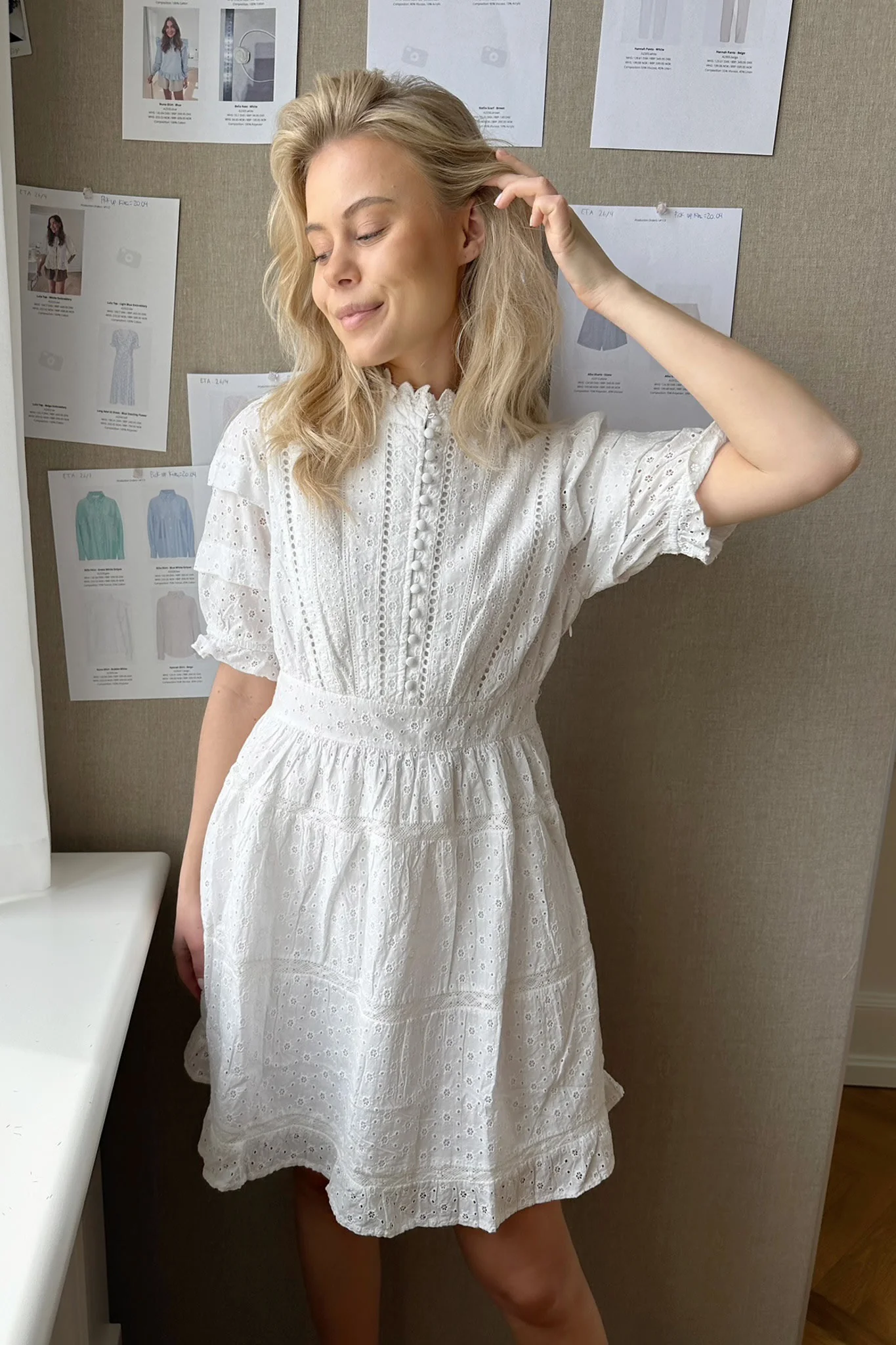 VMNonnie SS Short Dress - Snow White - Image 7