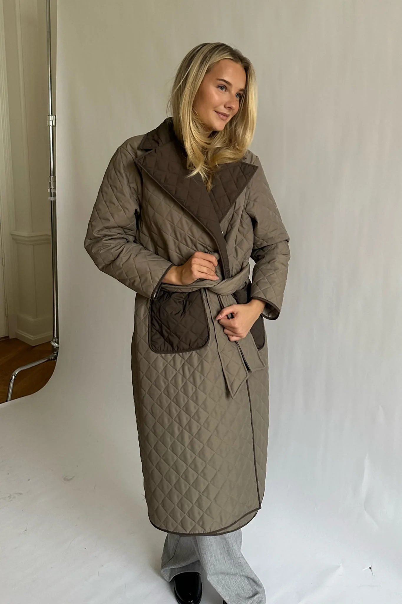 NoraIC Quilted Jacket - Army/Brown - Image 10