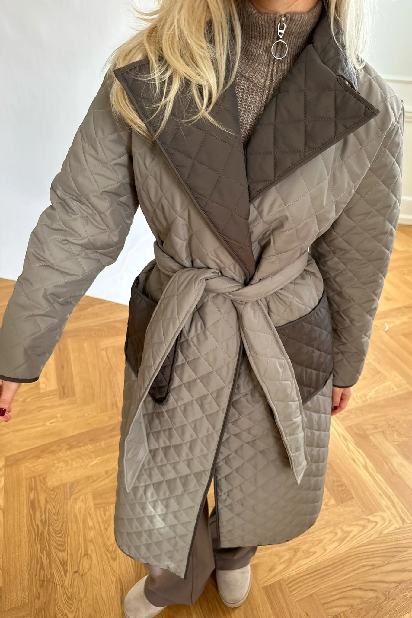 NoraIC Quilted Jacket - Army/Brown - Image 8