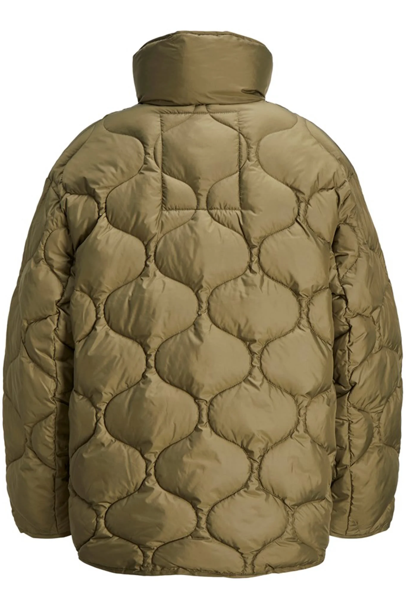 JXNova Shiny Quilted Jacket - Burnt Olive - Image 7