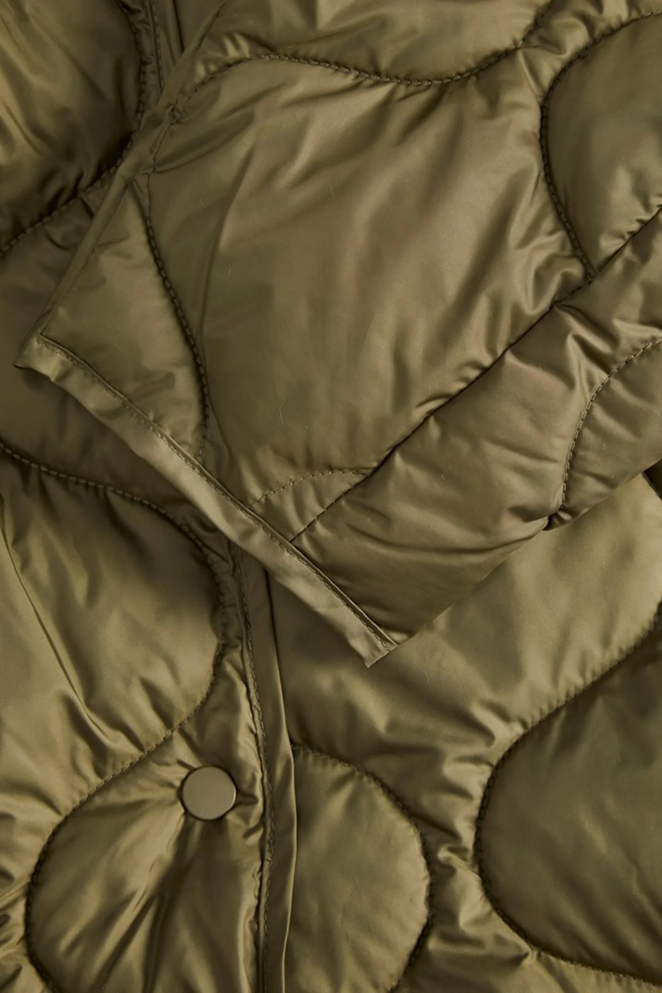 JXNova Shiny Quilted Jacket - Burnt Olive - Image 8