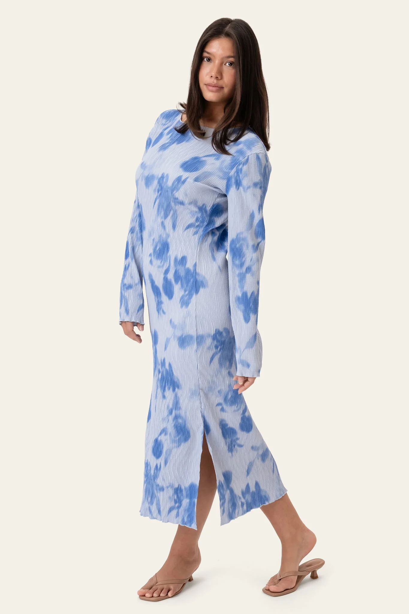 OdaIC Dress - Abstract Blue Flower Print - Image 6