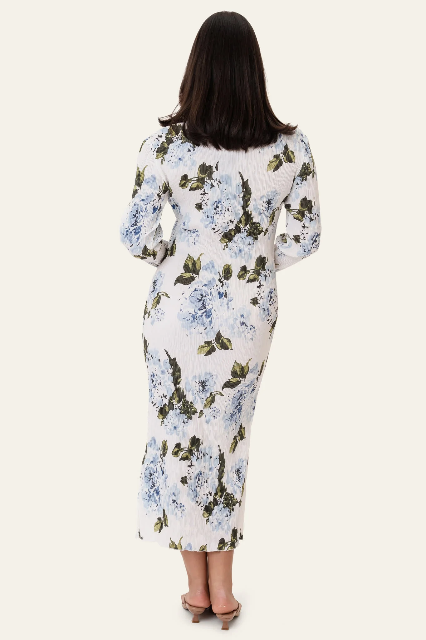 OdaIC Dress - Blue Botanical Print - Image 4