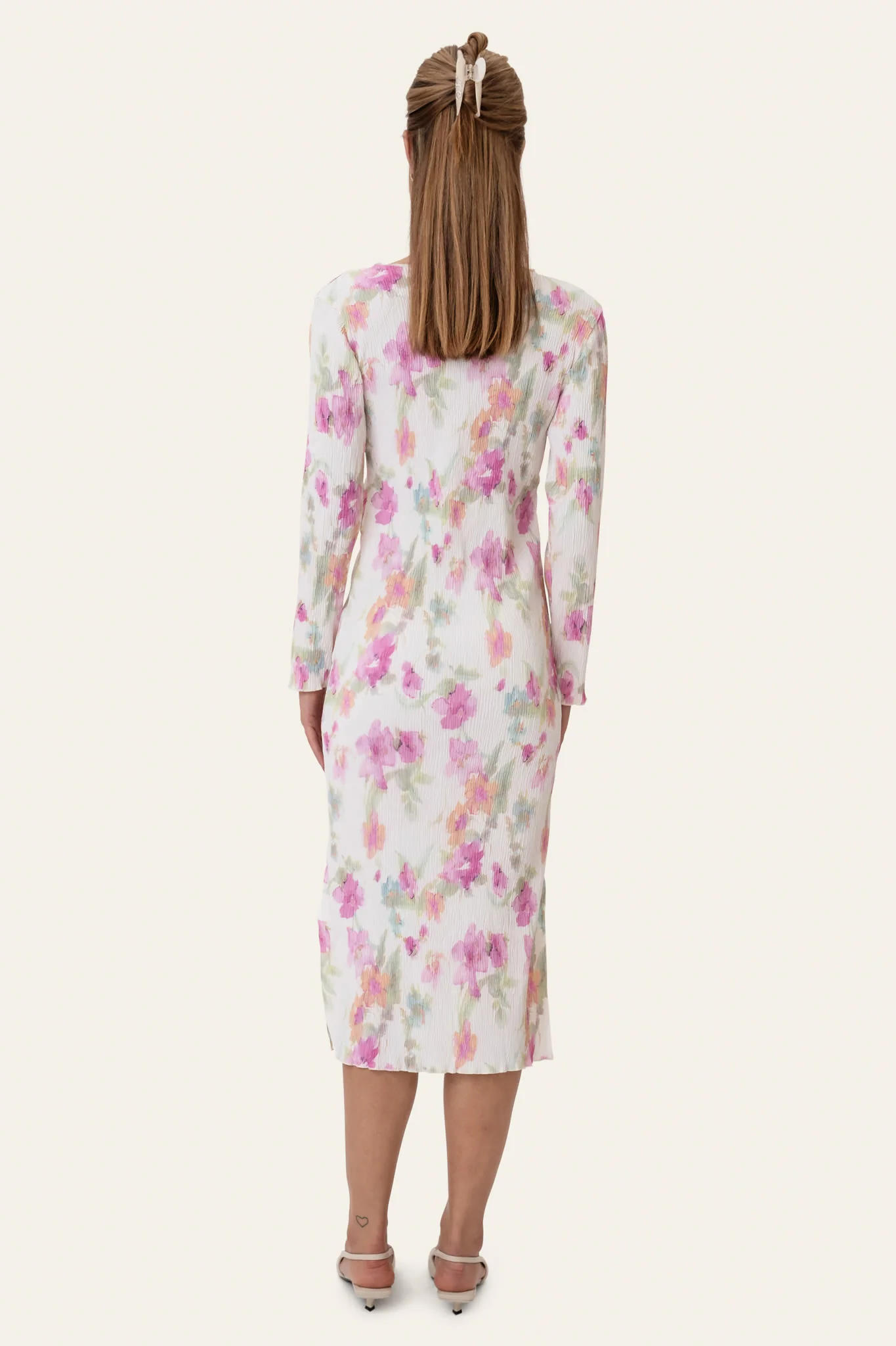 OdaIC Dress - Pink Flower Blush Print - Image 4
