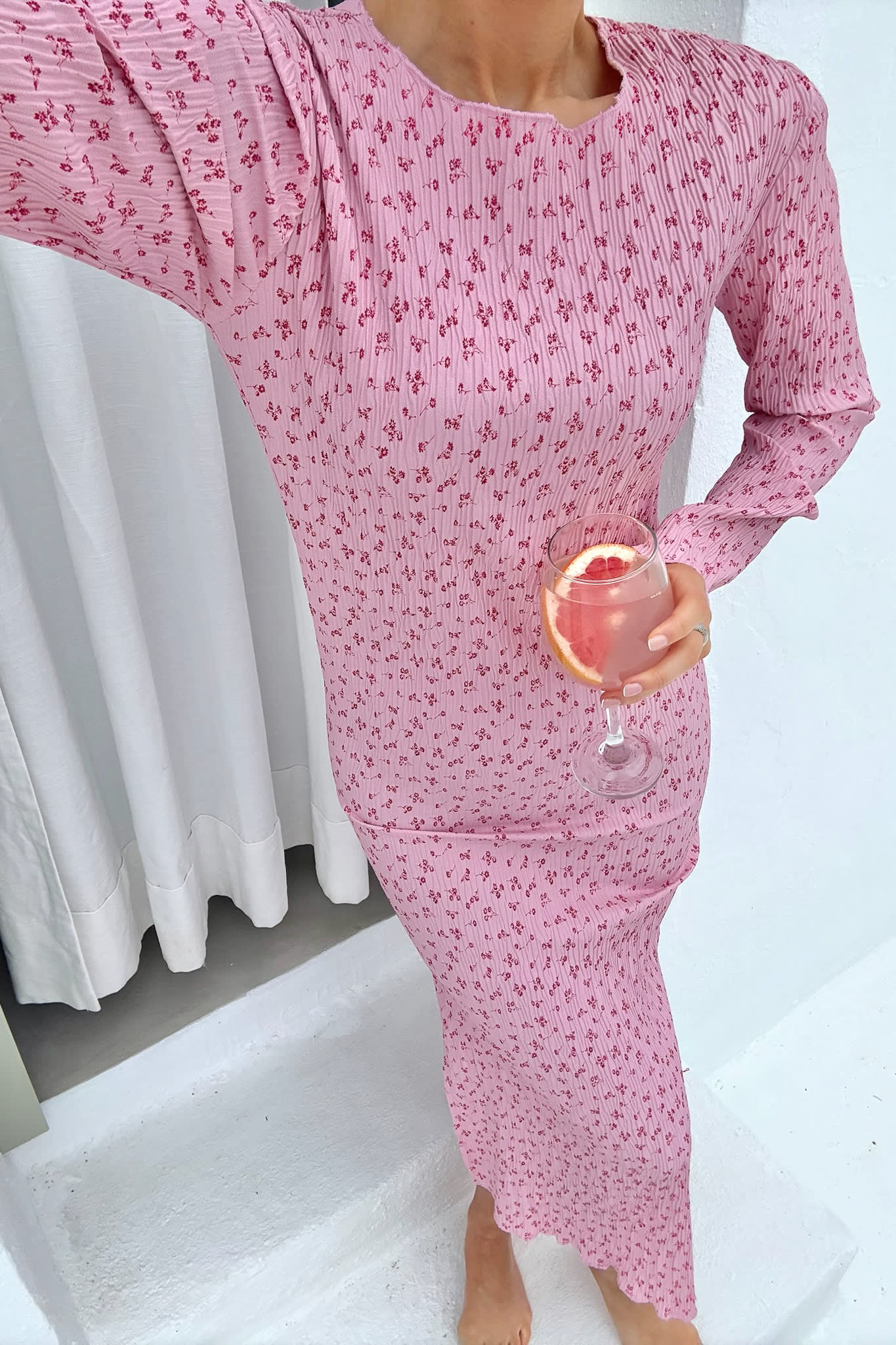 OdaIC Dress - Pink Tiny Blossom - Image 5