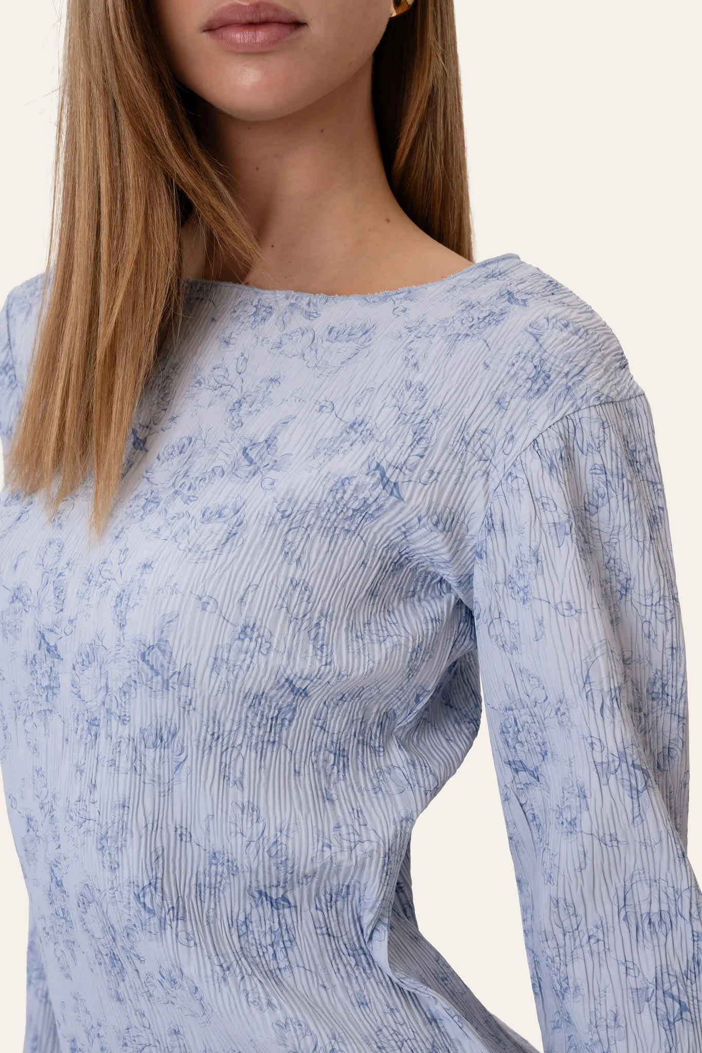 OdaIC Dress - Soft Blue Blossom - Image 3