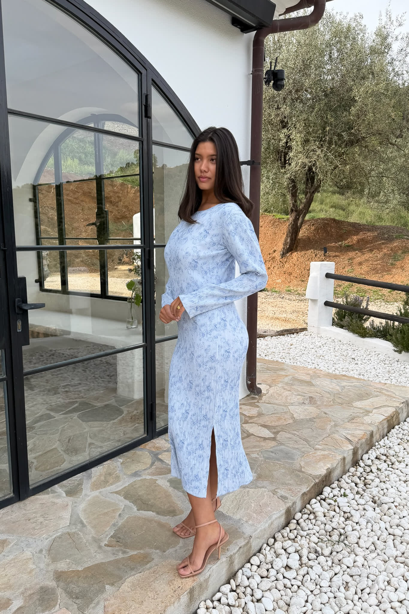OdaIC Dress - Soft Blue Blossom - Image 7