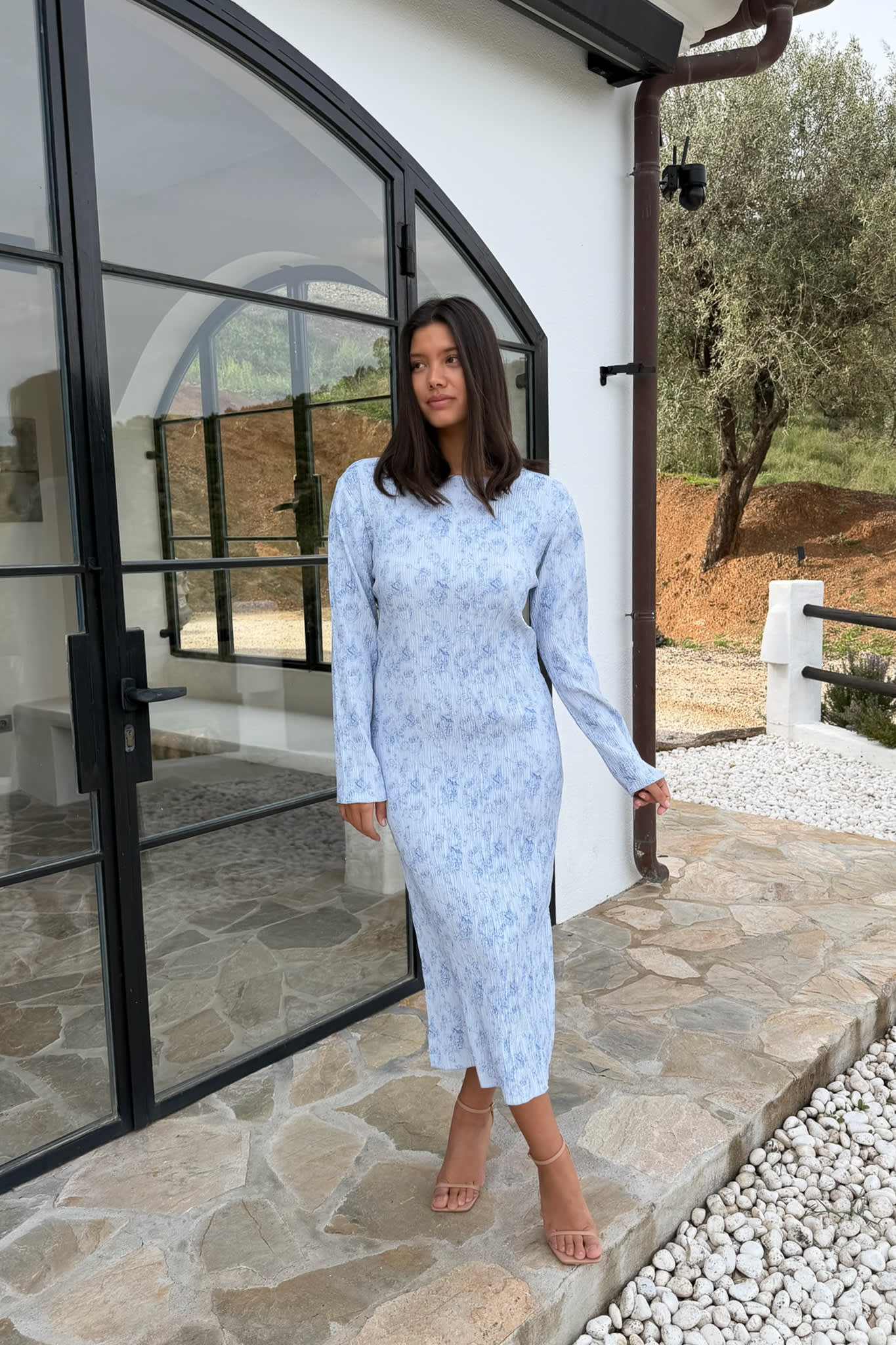OdaIC Dress - Soft Blue Blossom - Image 8