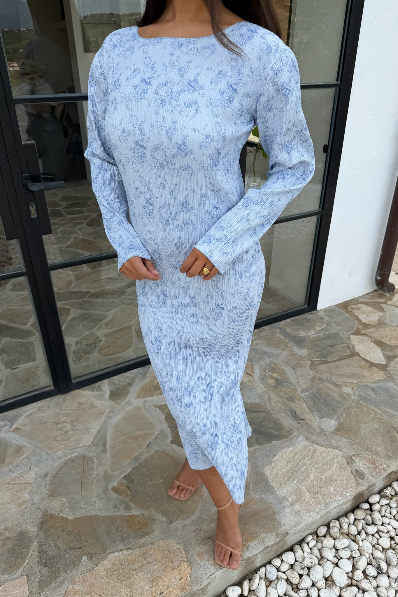 OdaIC Dress - Soft Blue Blossom - Image 9