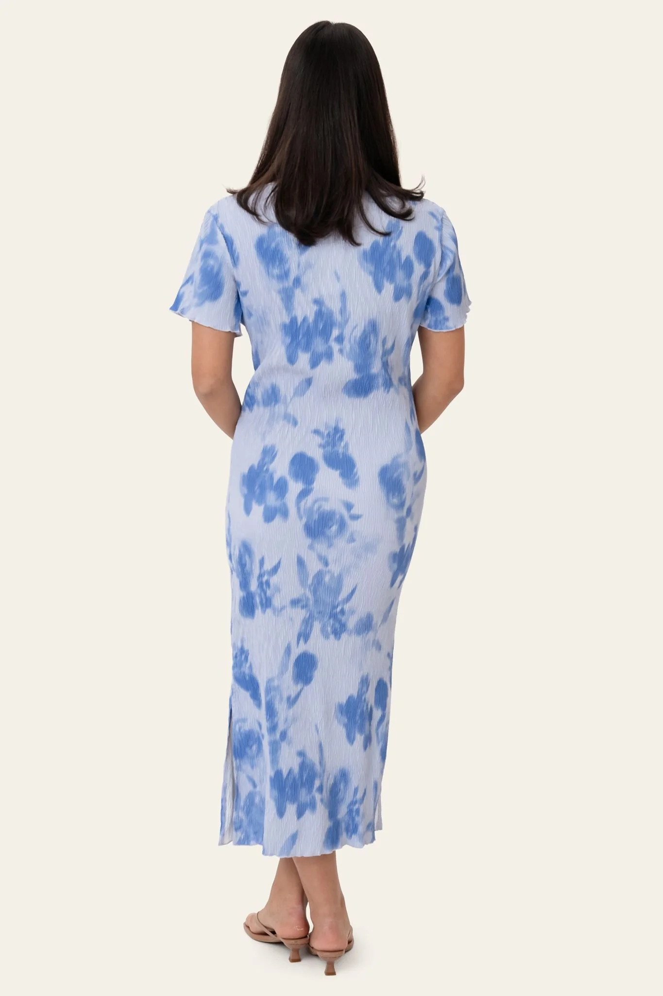 OdaIC SS Dress - Abstract Blue Flower Print - Image 4