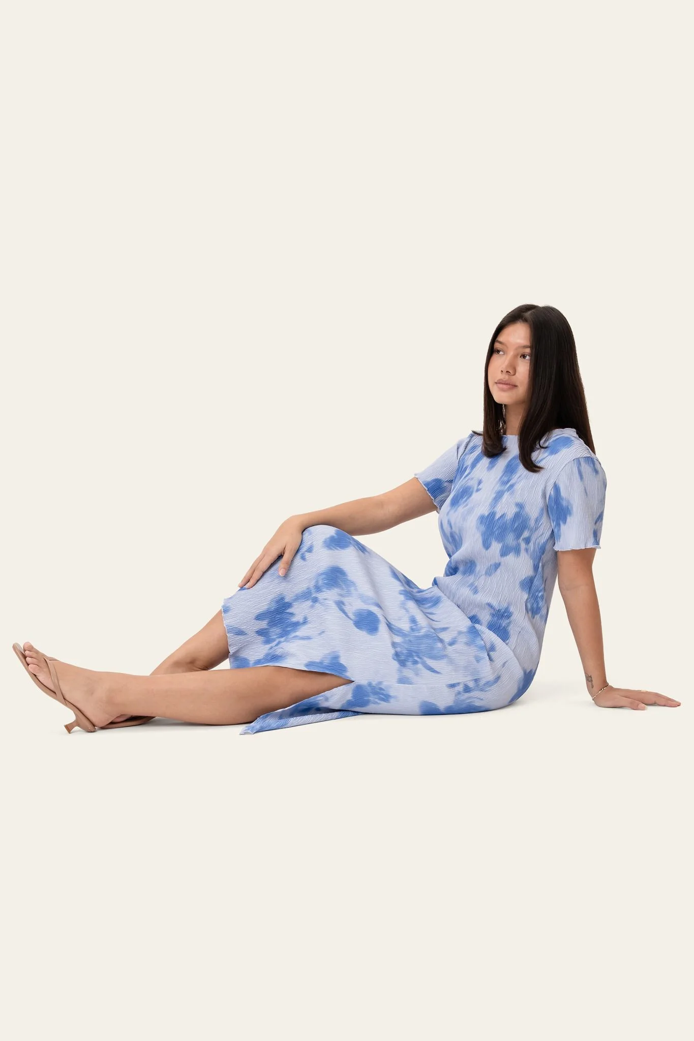 OdaIC SS Dress - Abstract Blue Flower Print - Image 5