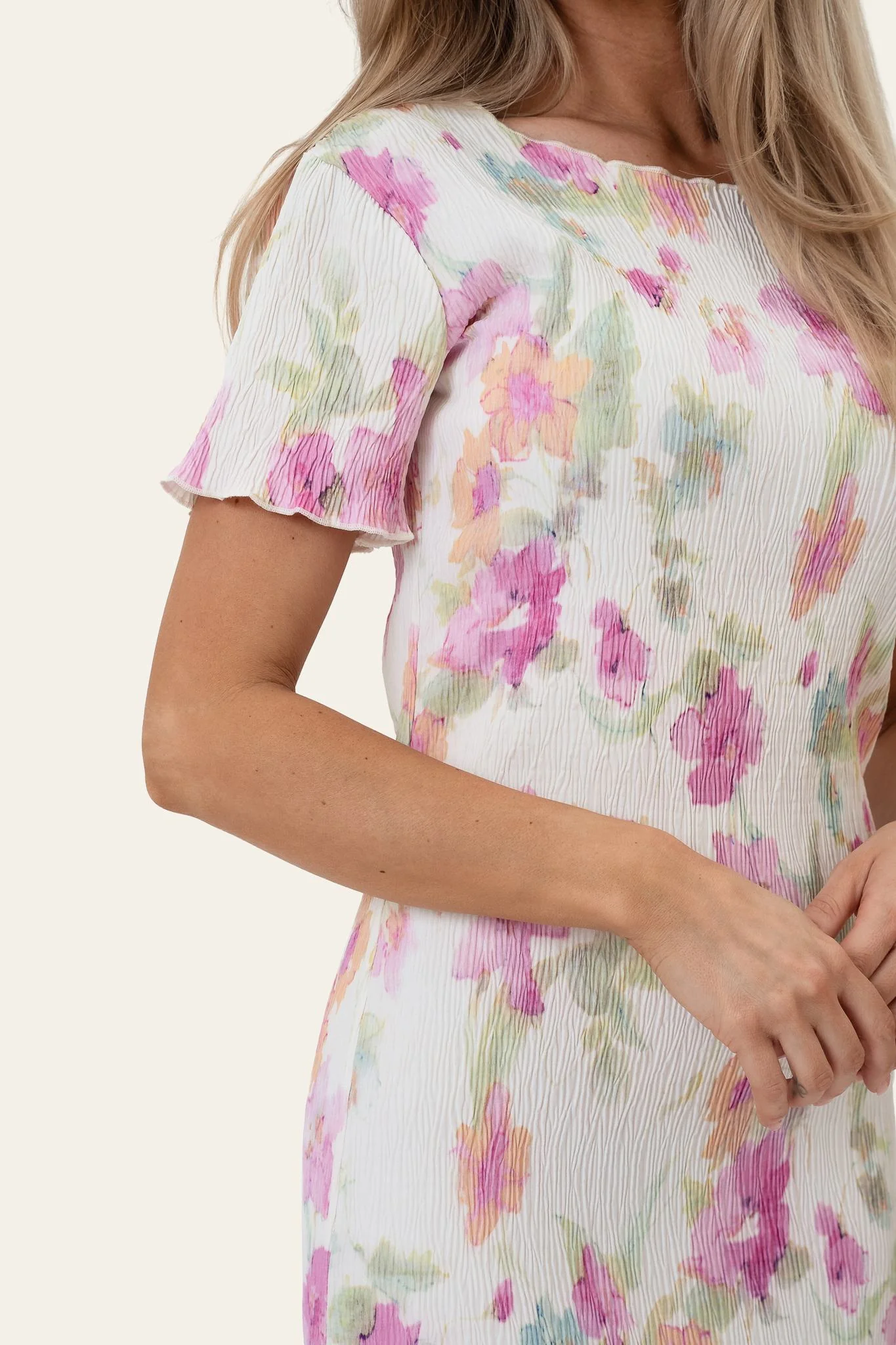 OdaIC SS Dress - Pink Flower Blush Print - Image 3