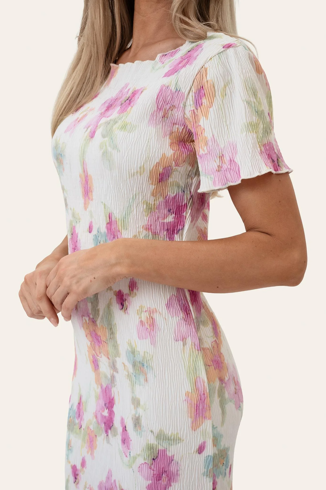 OdaIC SS Dress - Pink Flower Blush Print - Image 6