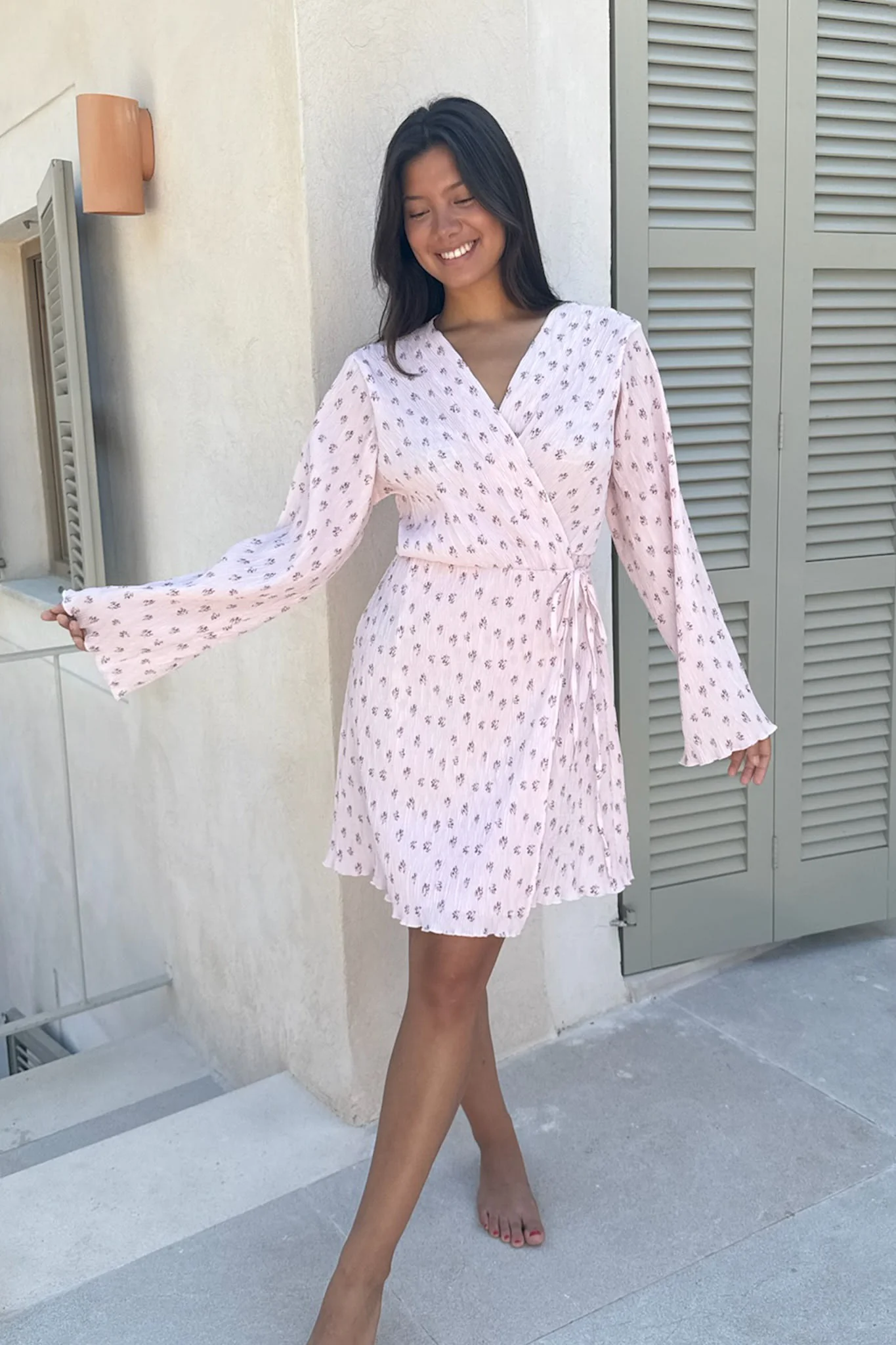 OfeliaIC Wrap Dress - Pink - Image 8