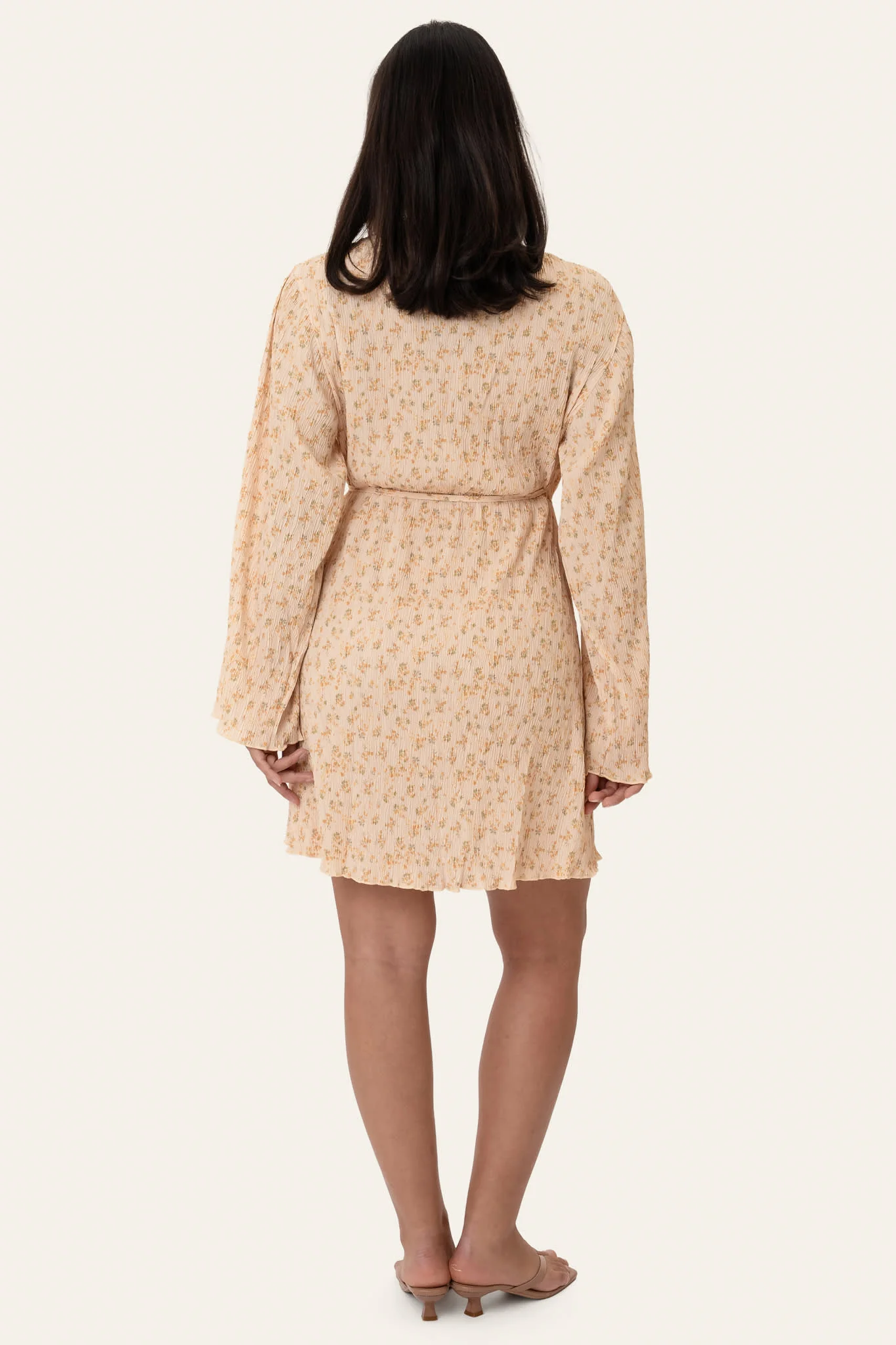 OfeliaIC Wrap Dress - Yellow Flower Print - Image 3