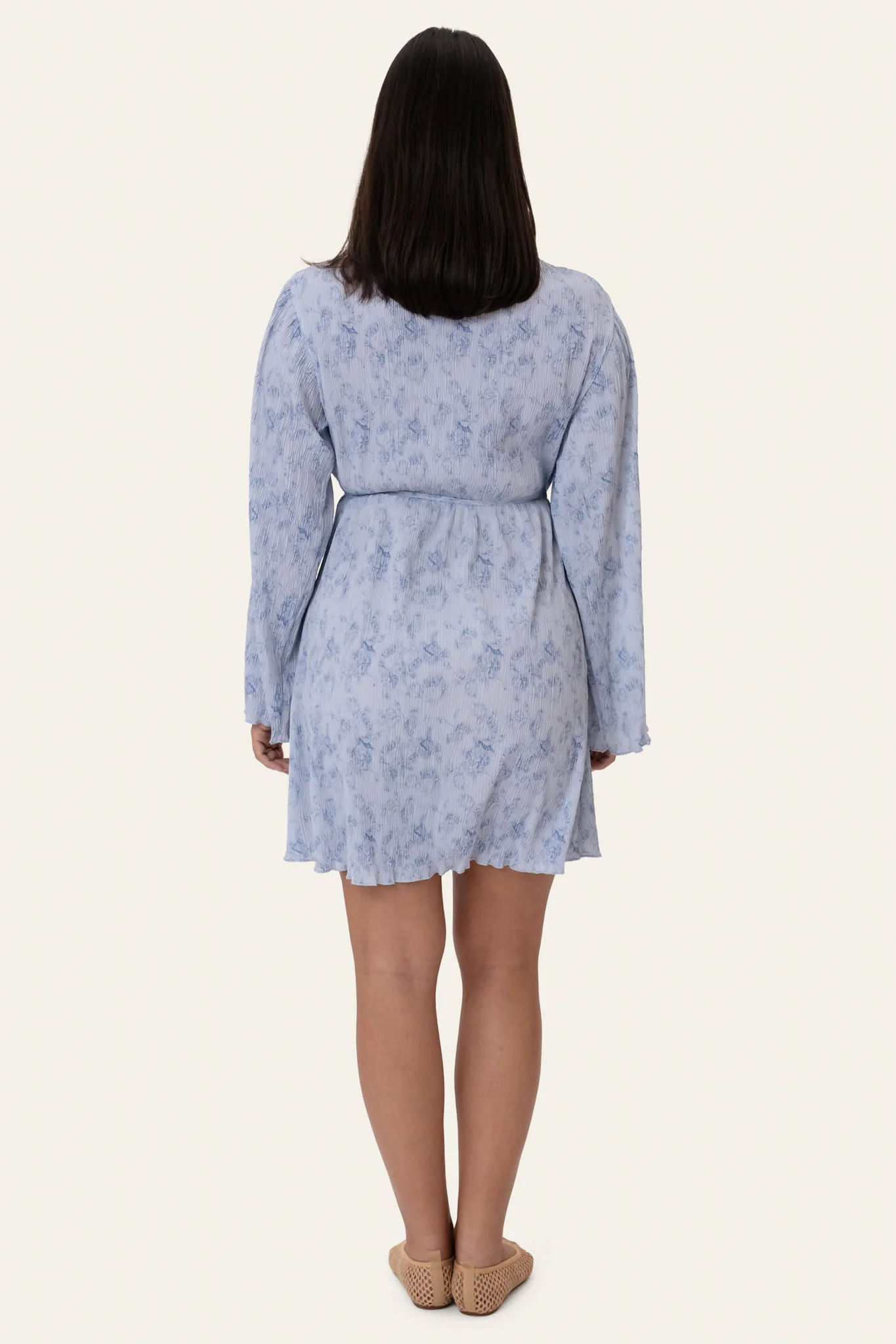 OfeliaIC Wrap Dress - Soft Blue Blossom - Image 3