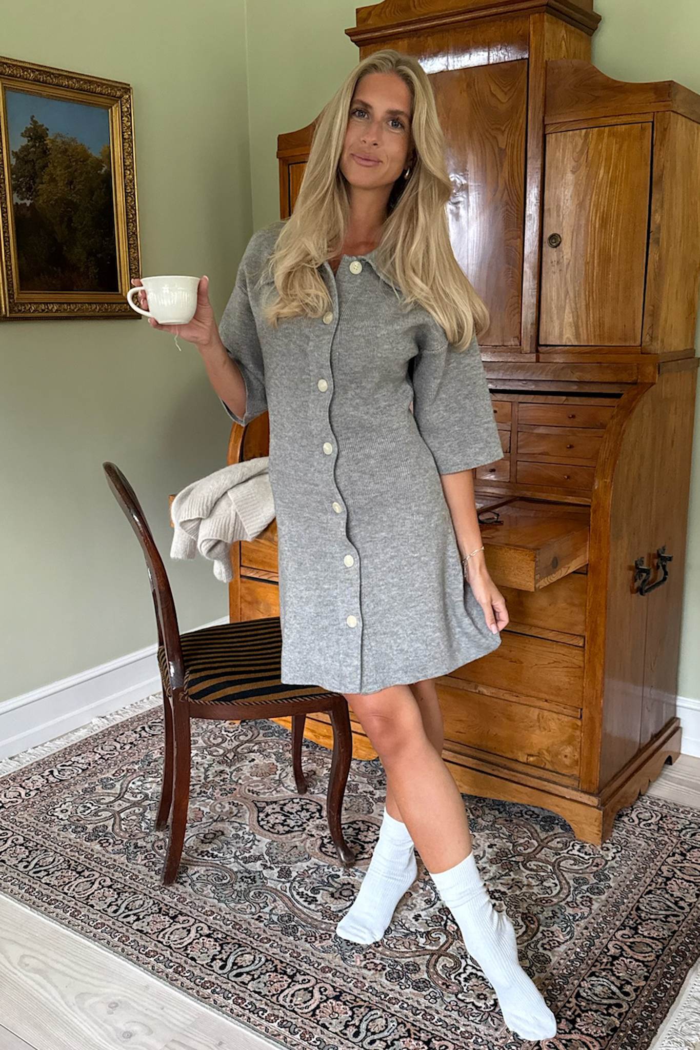 OliviaIC Knit Dress - Grey - Image 2