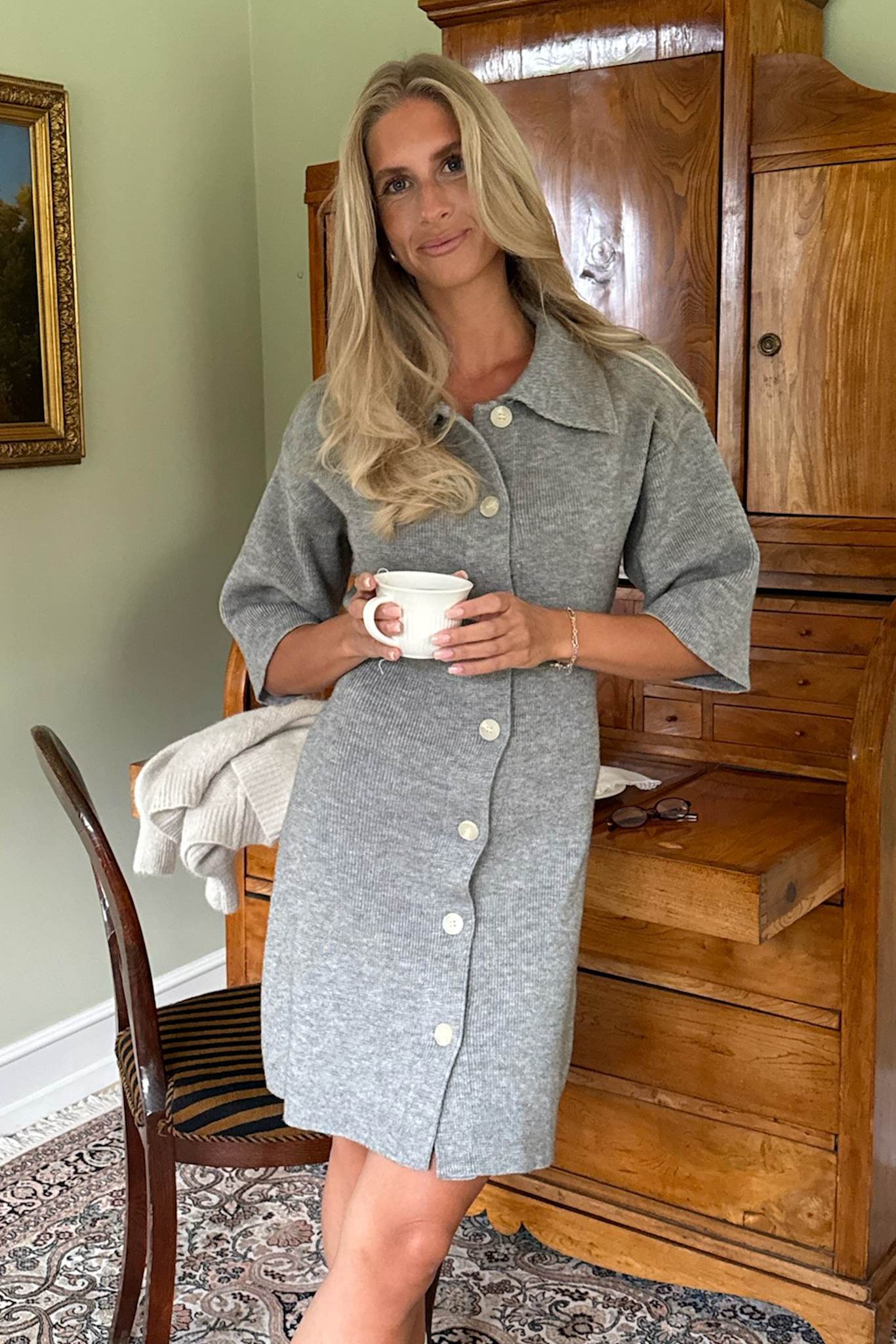 OliviaIC Knit Dress - Grey - Image 4