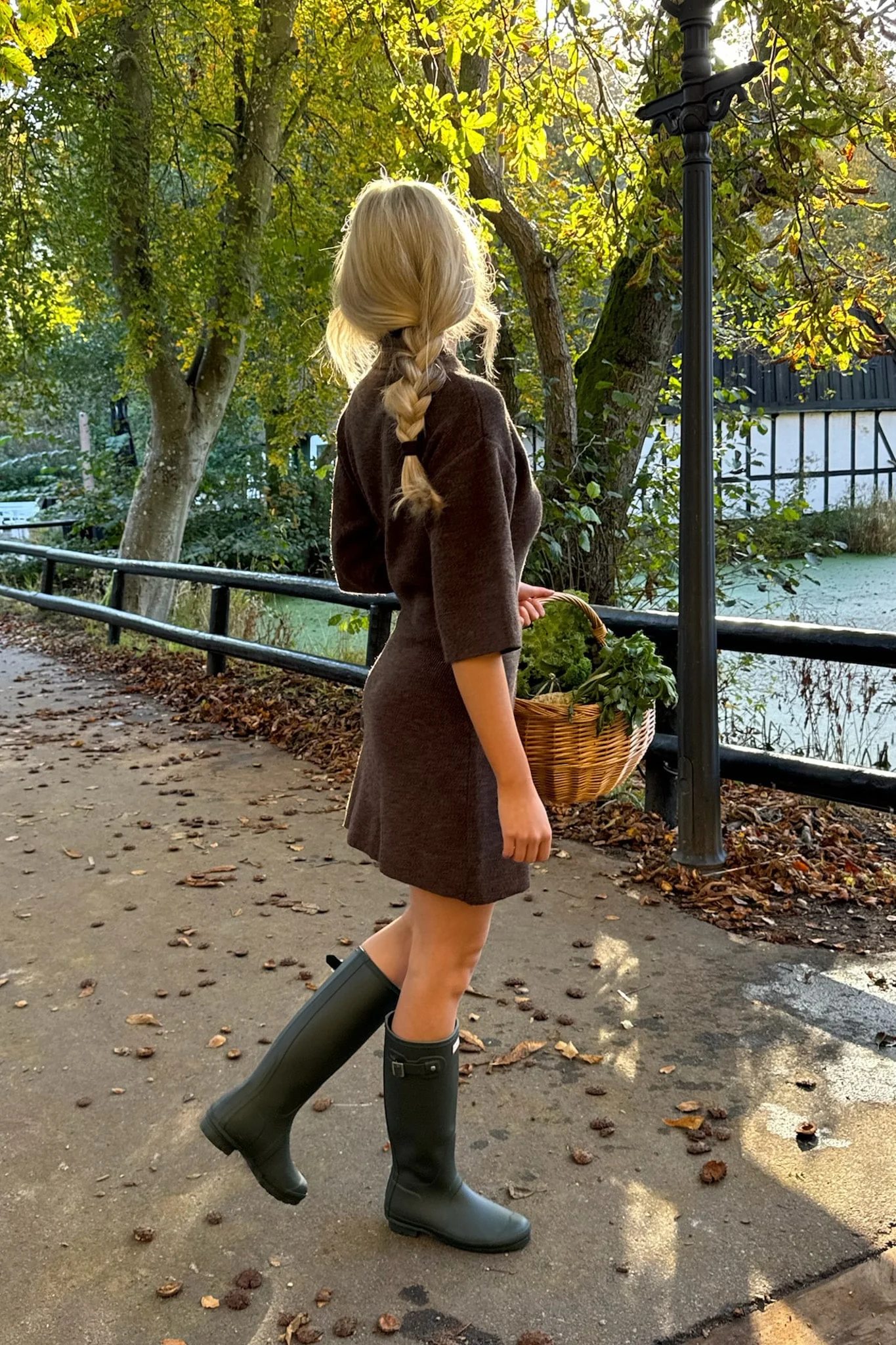 OliviaIC Knit Dress - Dark Brown - Image 9