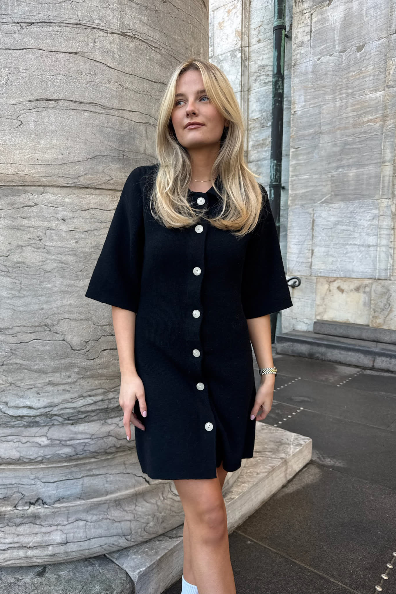 OliviaIC Knit Dress - Black - Image 4