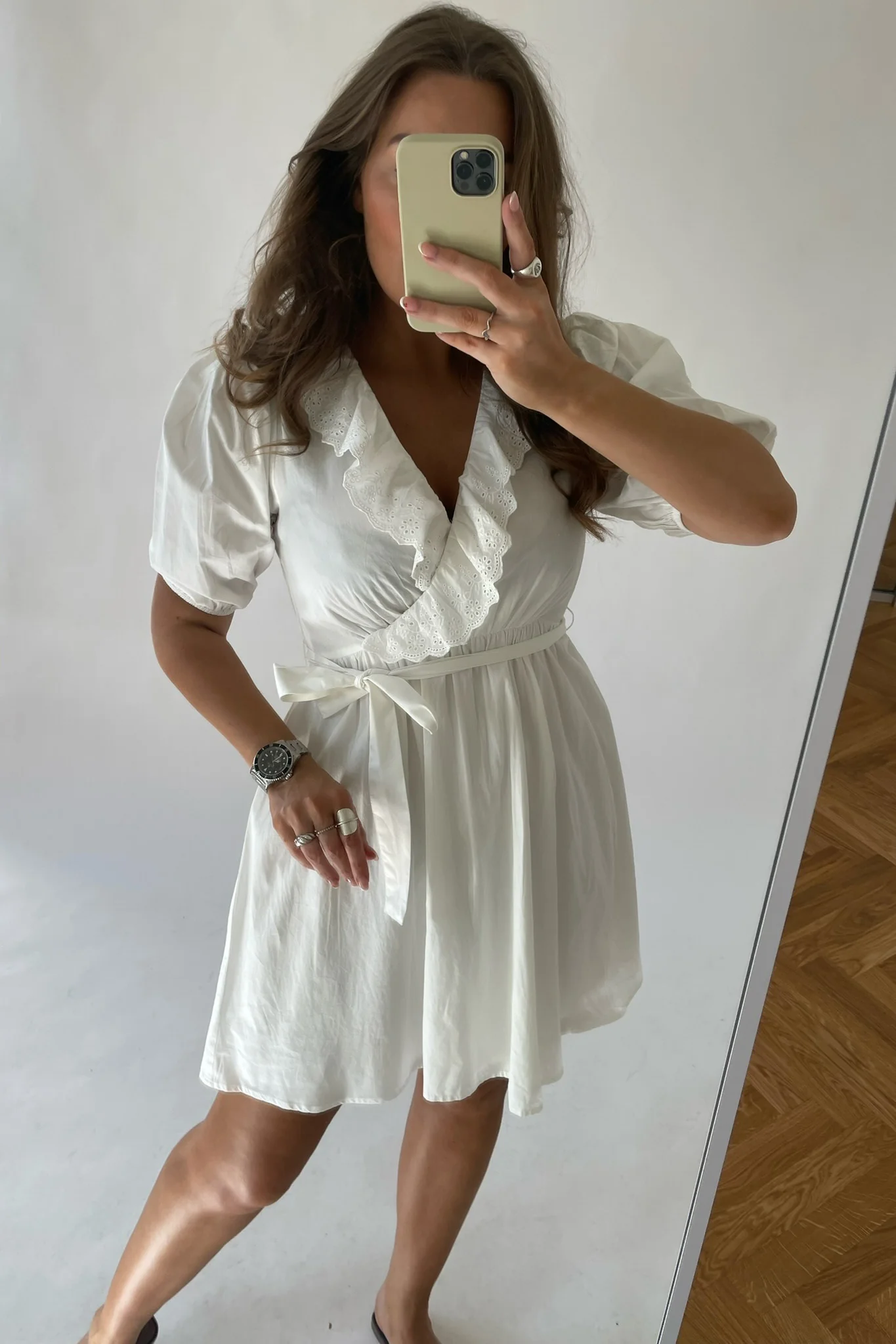 VMOllie Short Dress - Snow White - Image 3