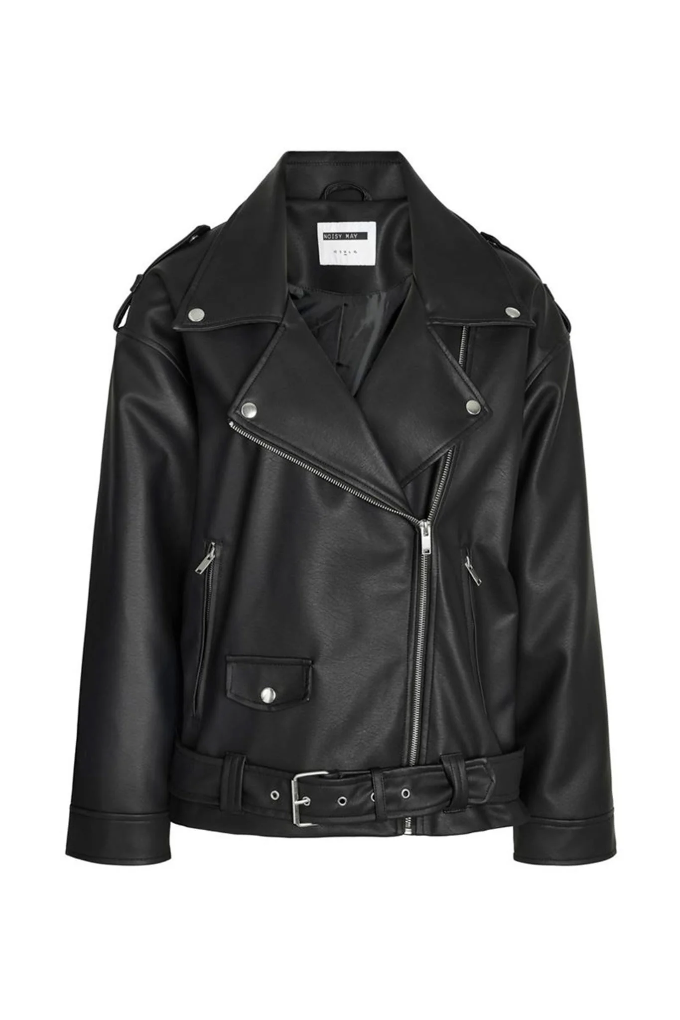 NMPaulina Oversize Biker Jacket - Black - Image 15