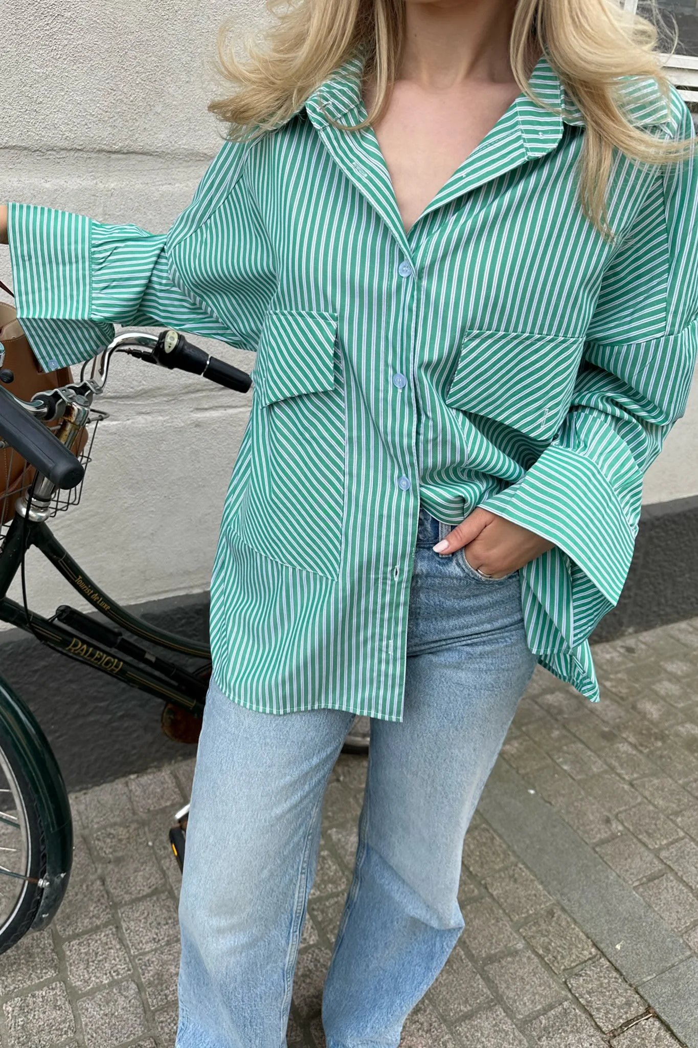 RilloIC Shirt - Green White Stripes - Image 2