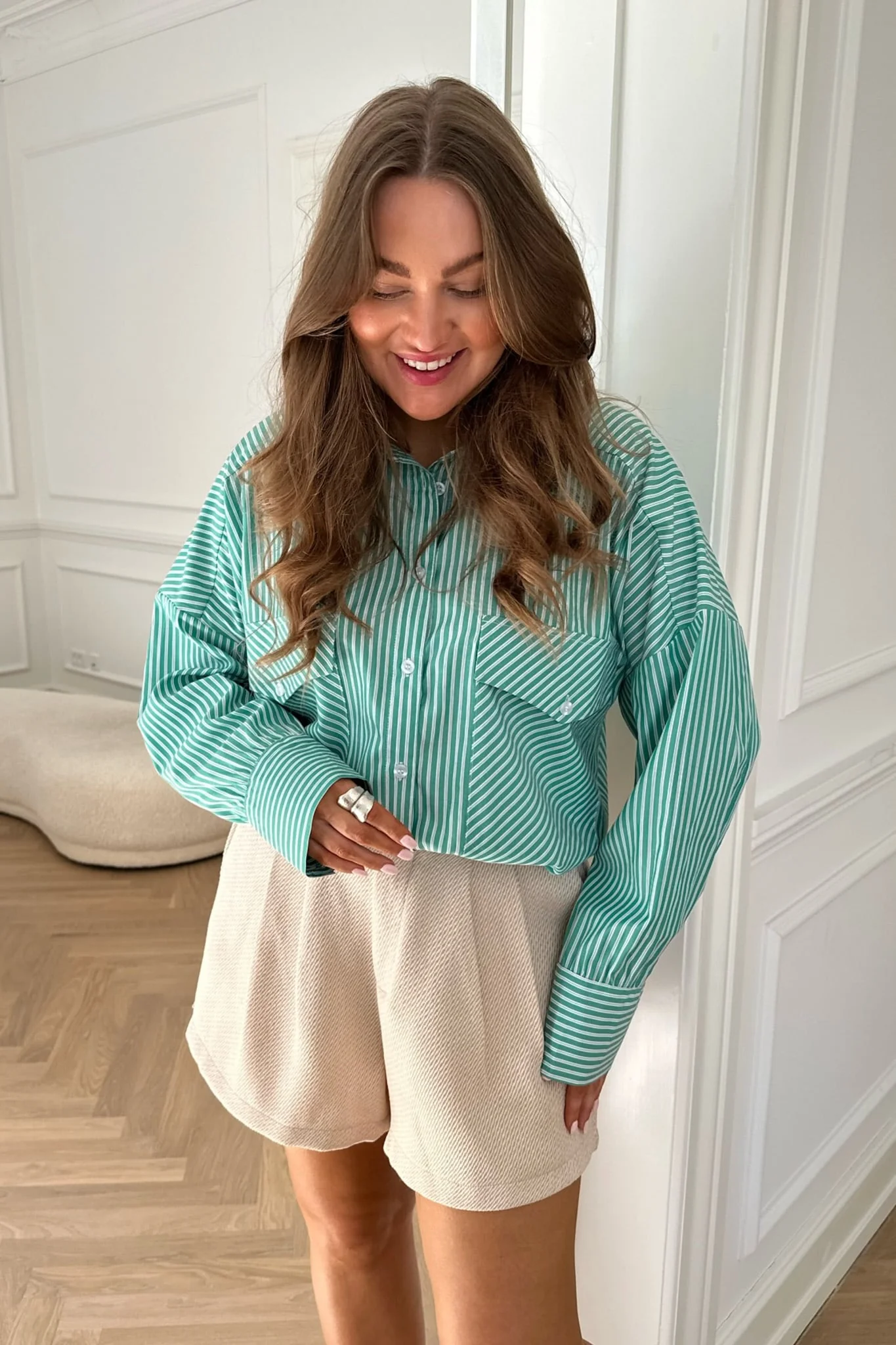 RilloIC Shirt - Green White Stripes - Image 7