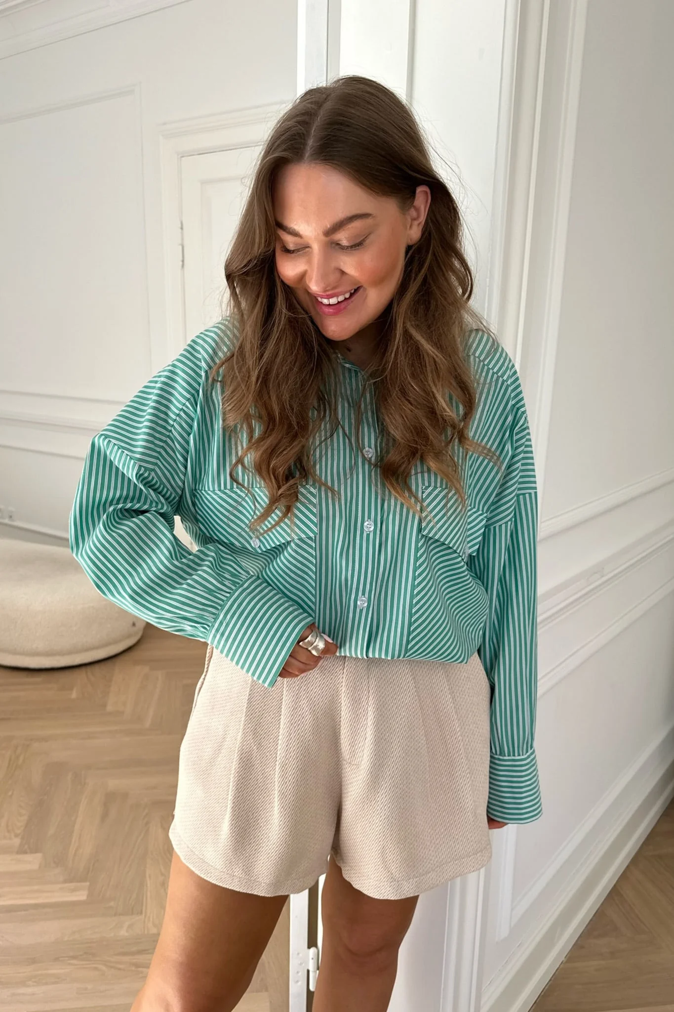 RilloIC Shirt - Green White Stripes - Image 8