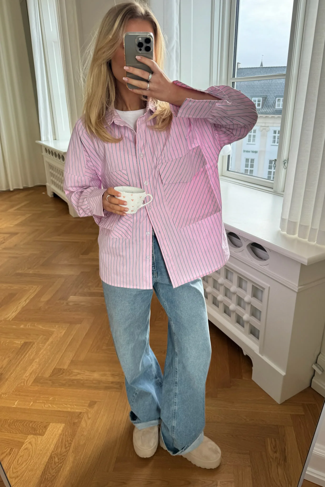 RilloIC Shirt - Light Pink White Stripe - Image 6