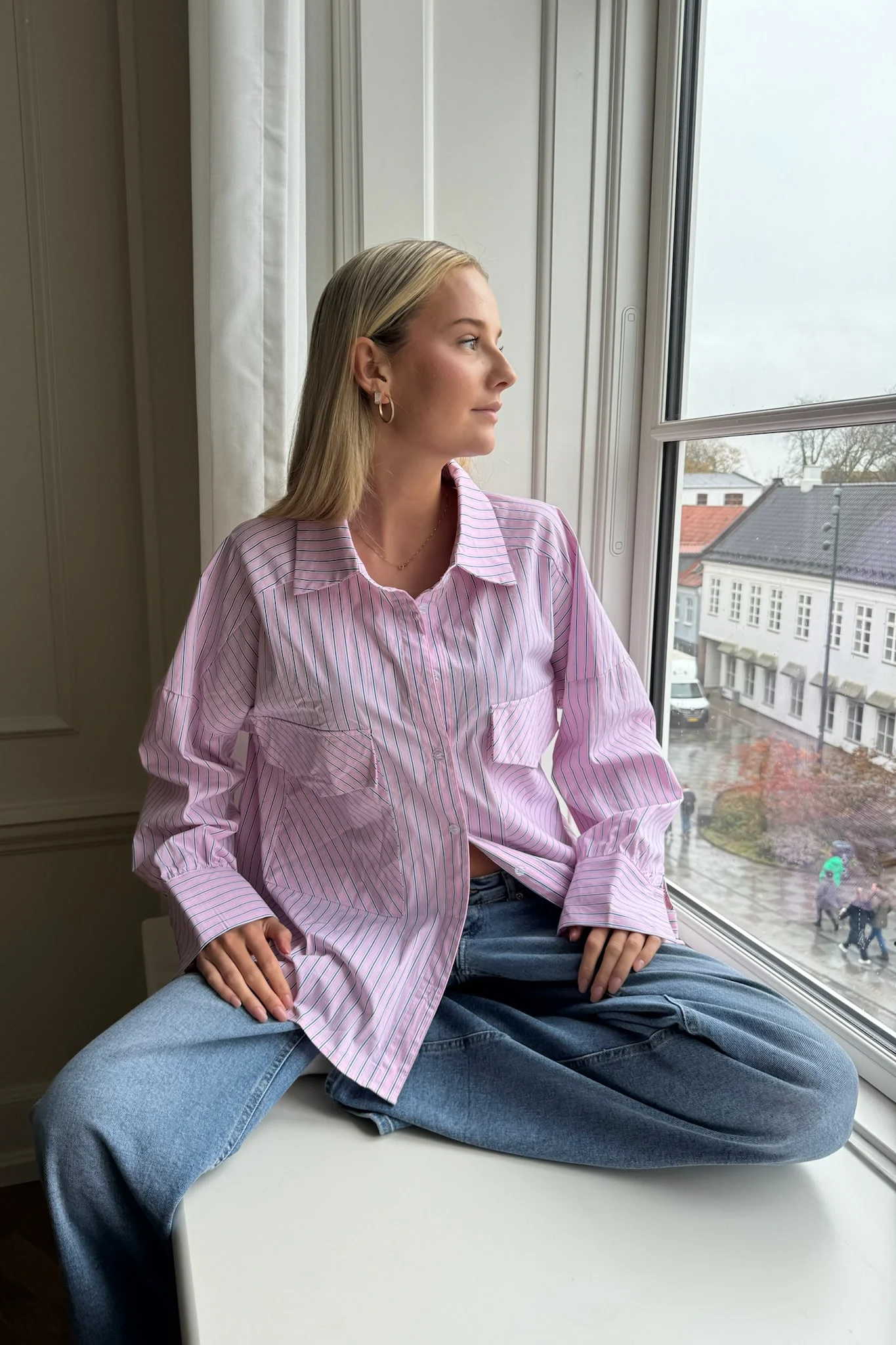 RilloIC Shirt - Light Pink White Stripe - Image 8