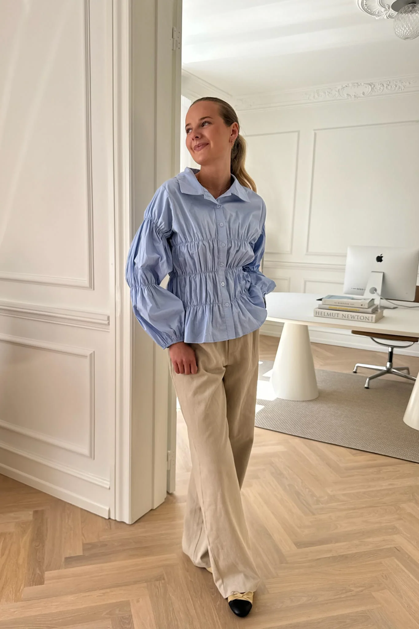 SallyIC Smock Shirt - Light Blue - Image 10