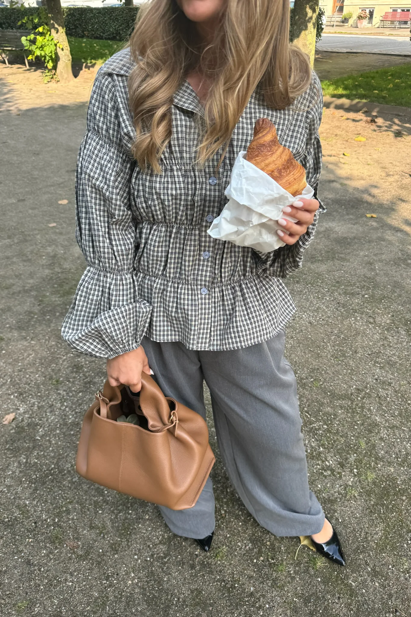 SallyIC Smock Shirt - Black Small Checks - Image 2