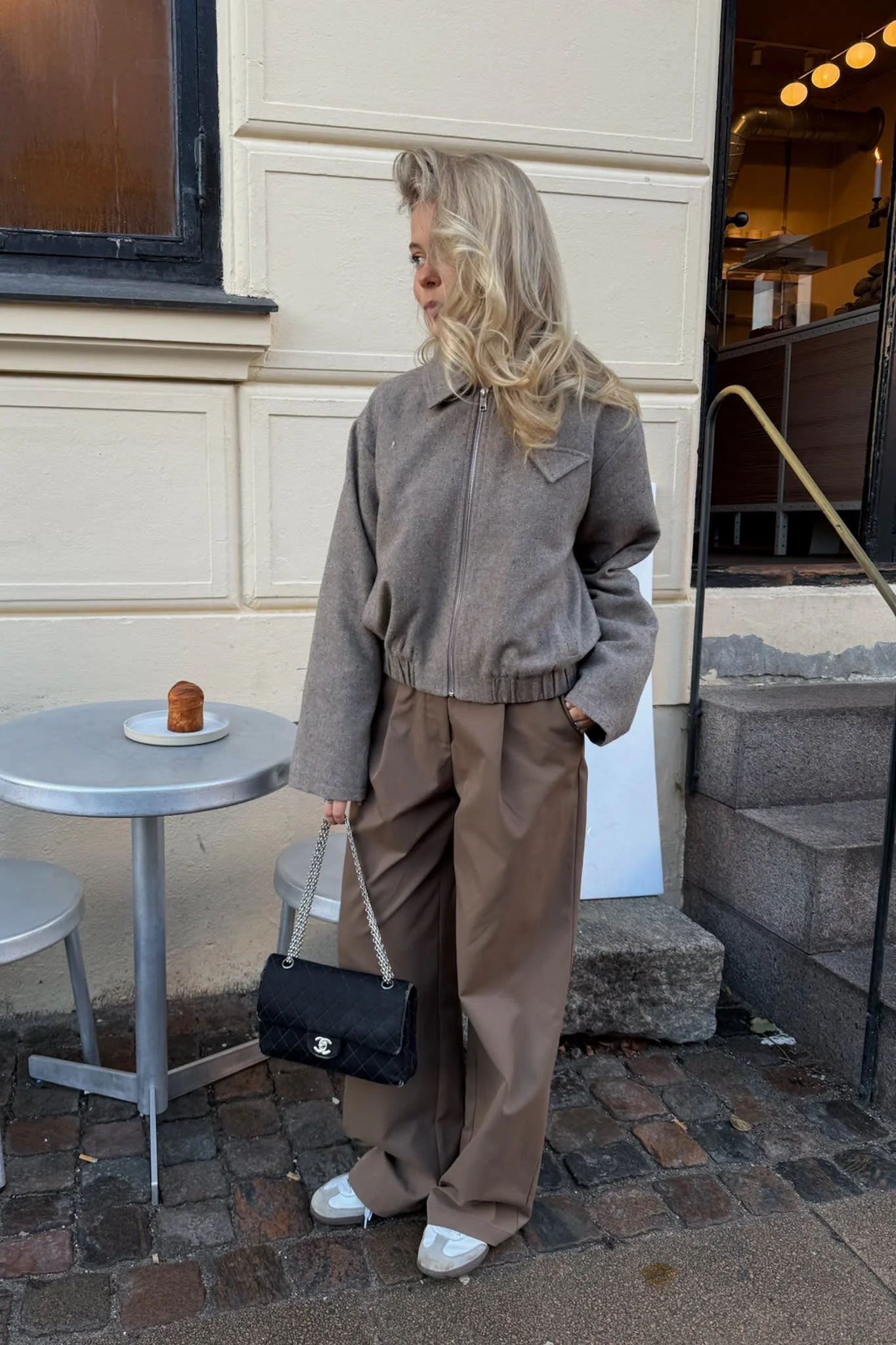 SarahIC Short Jacket - Brown Melange - Image 3