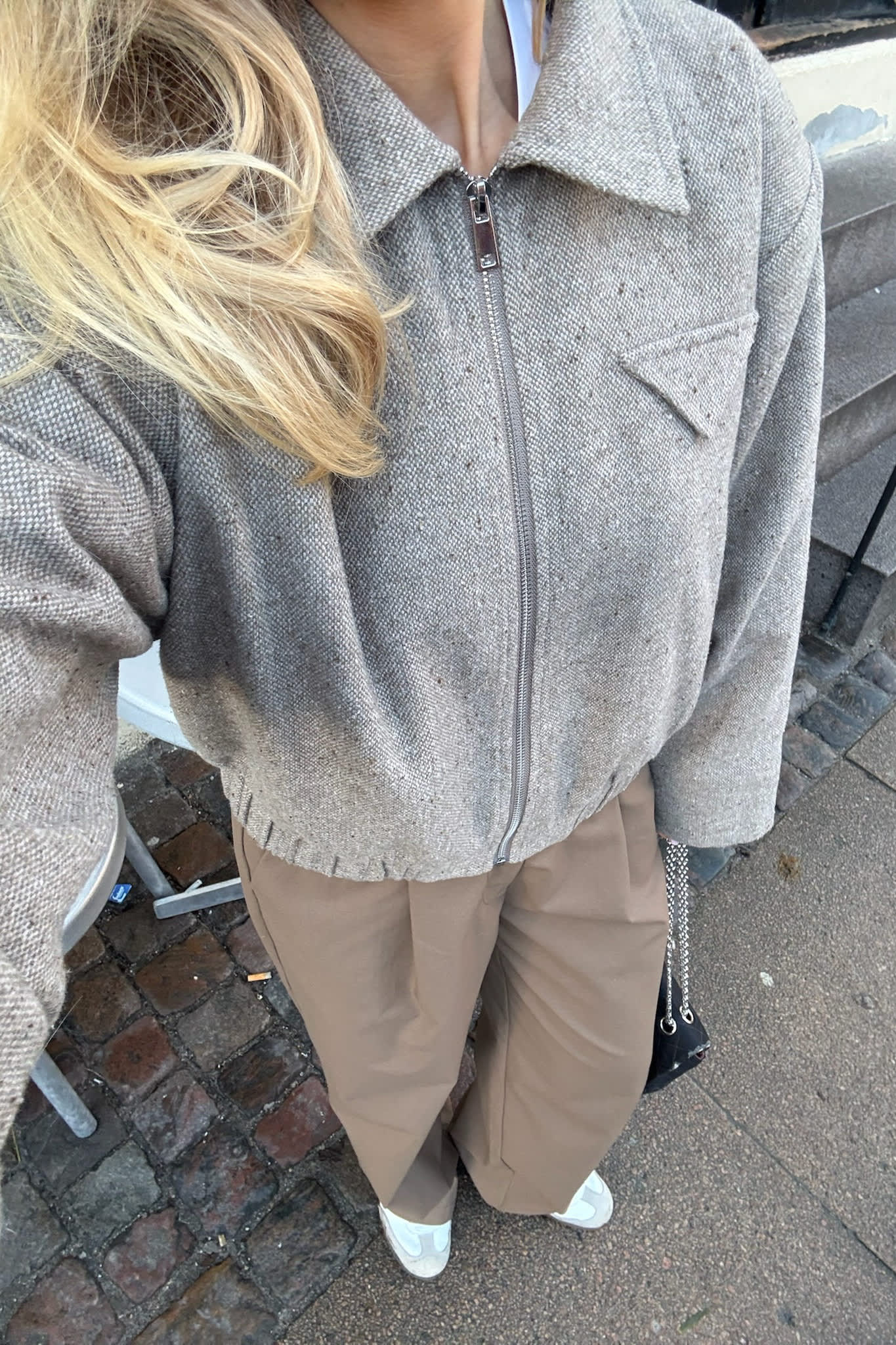 SarahIC Short Jacket - Brown Melange - Image 4