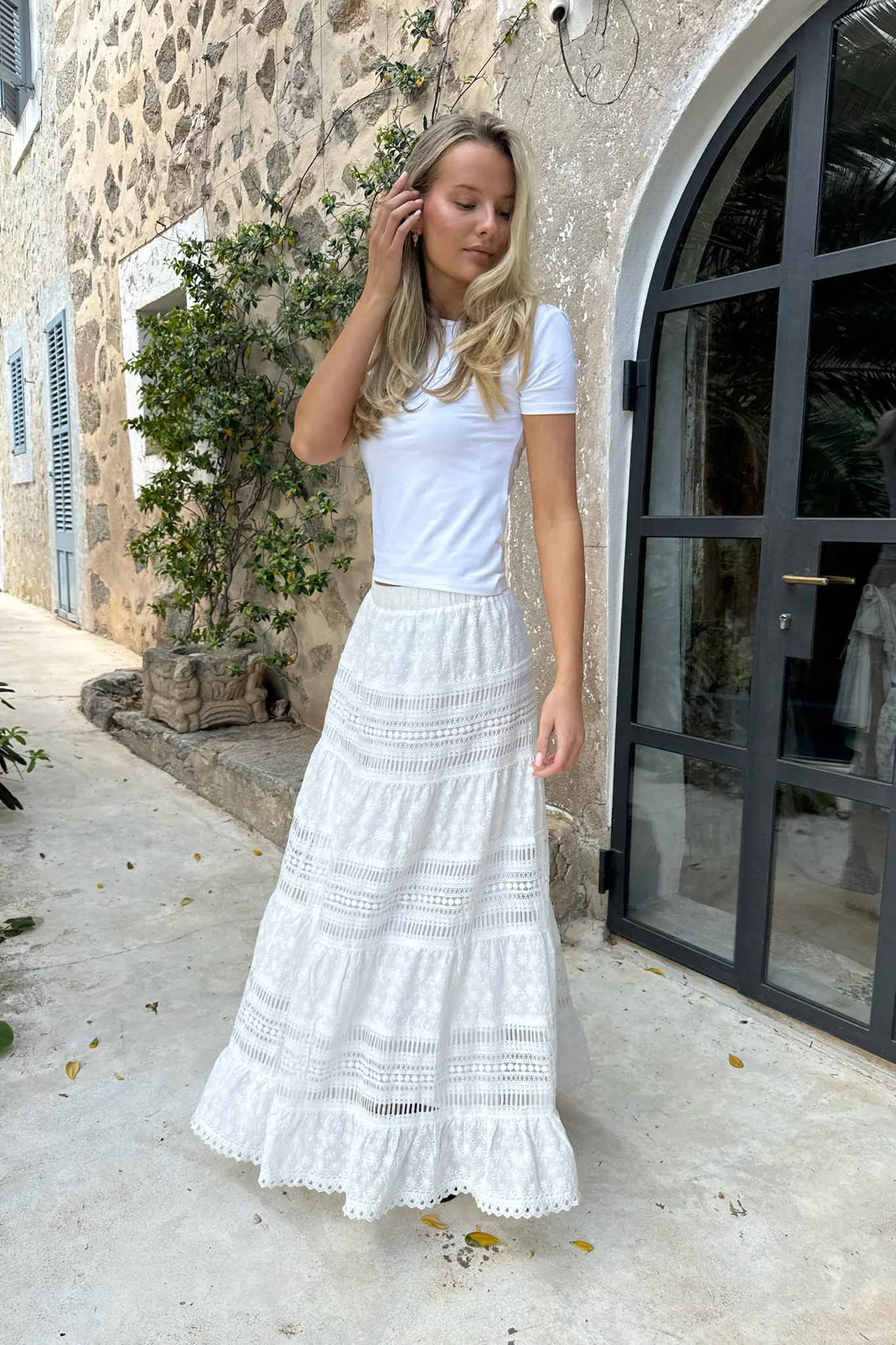 SaraIC Long Skirt - White Lace - Image 4