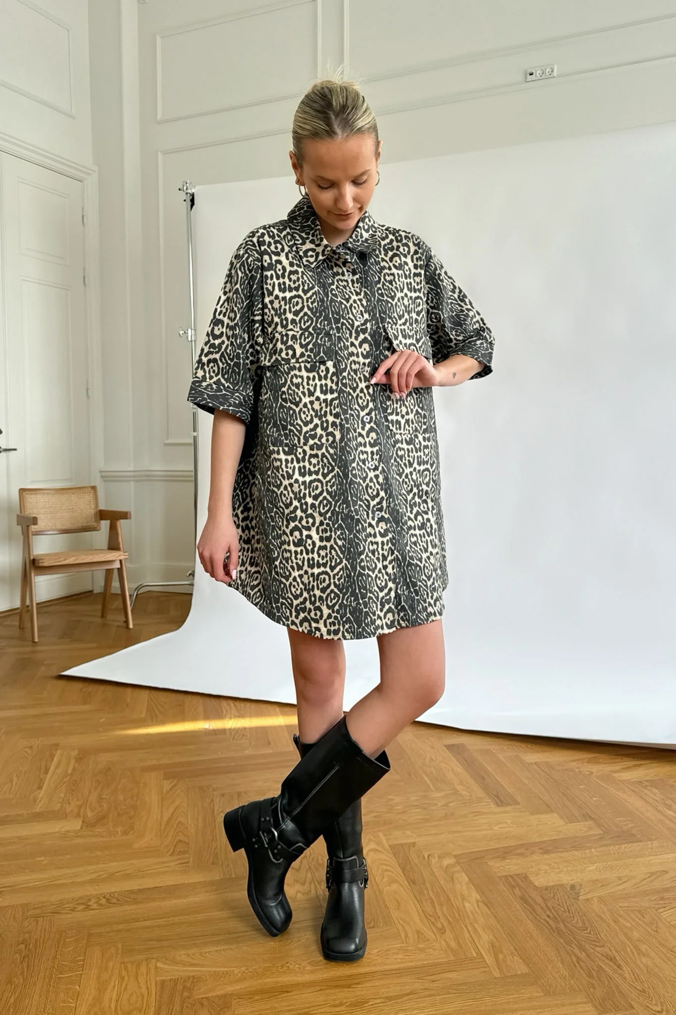 SeldaIC Shirt Dress - Leo Print - Image 13